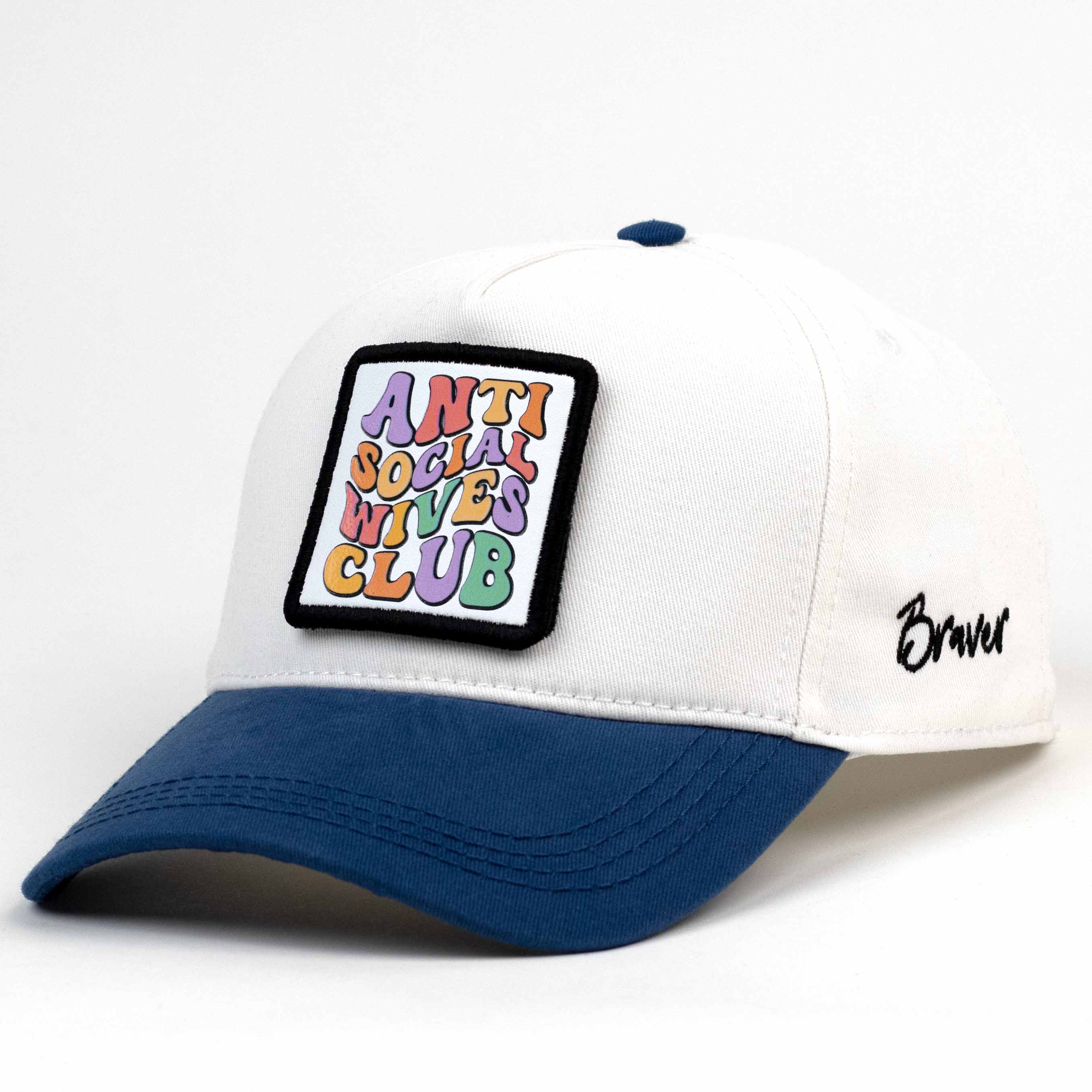 Antisocial White/Night Blue Cap
