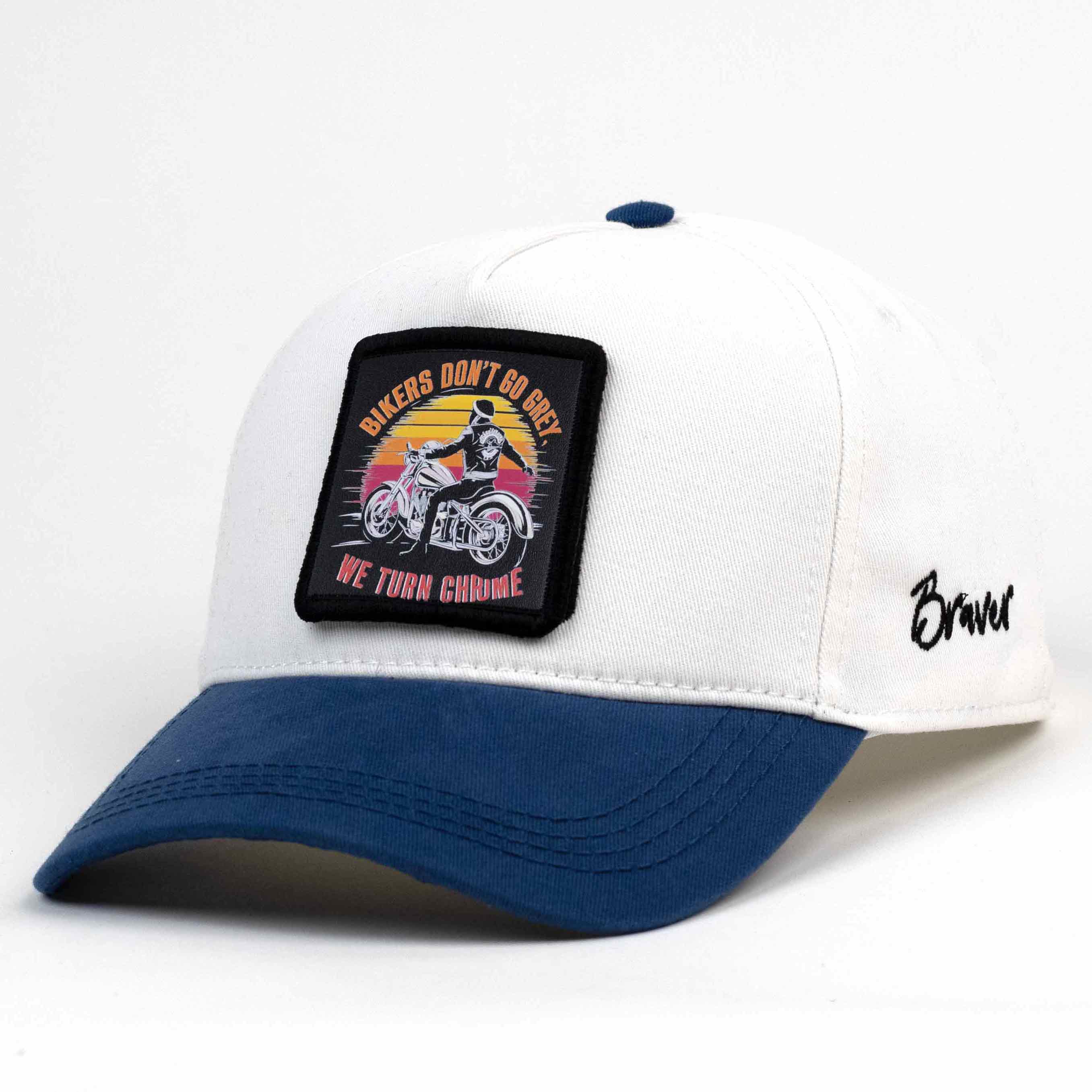 Chrome Bikers Night Blue/White Cap