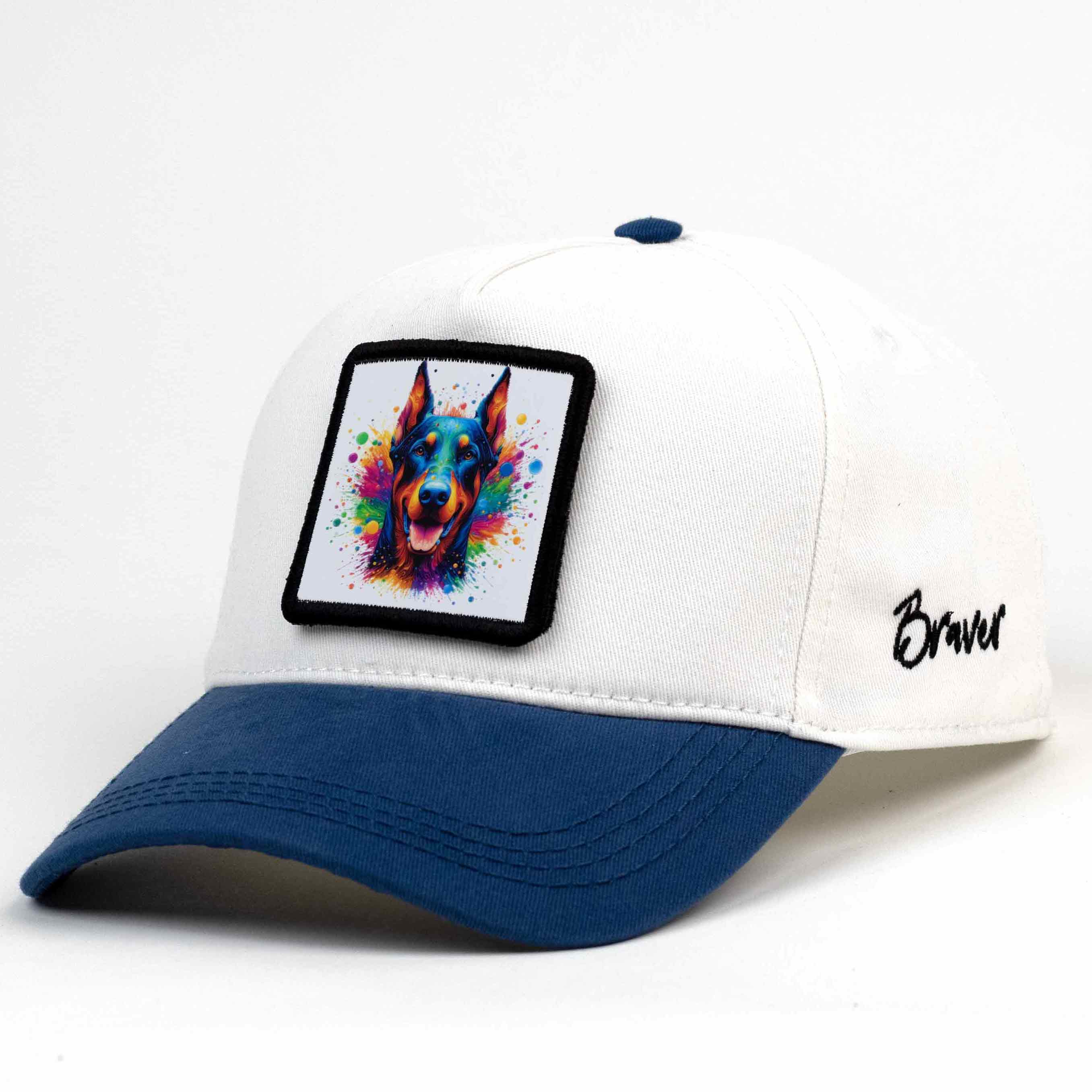 Doberman Night Blue/ White Cap