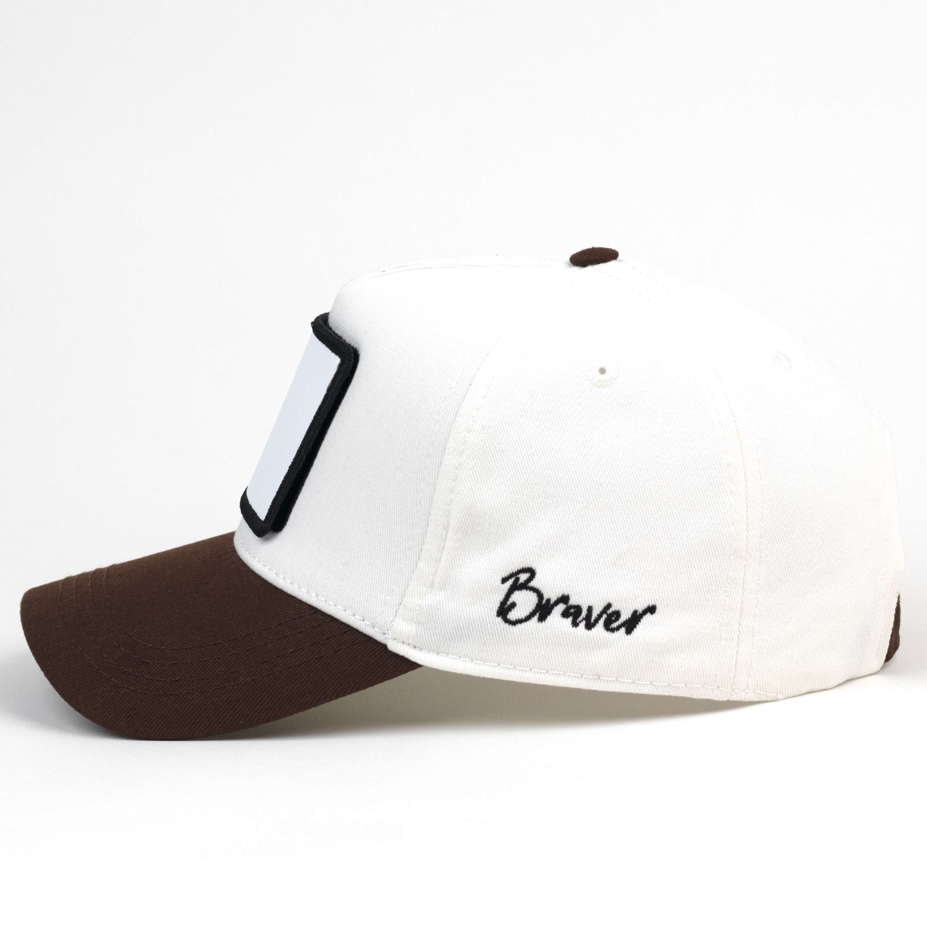 No Risk No Story White/Brown Cap