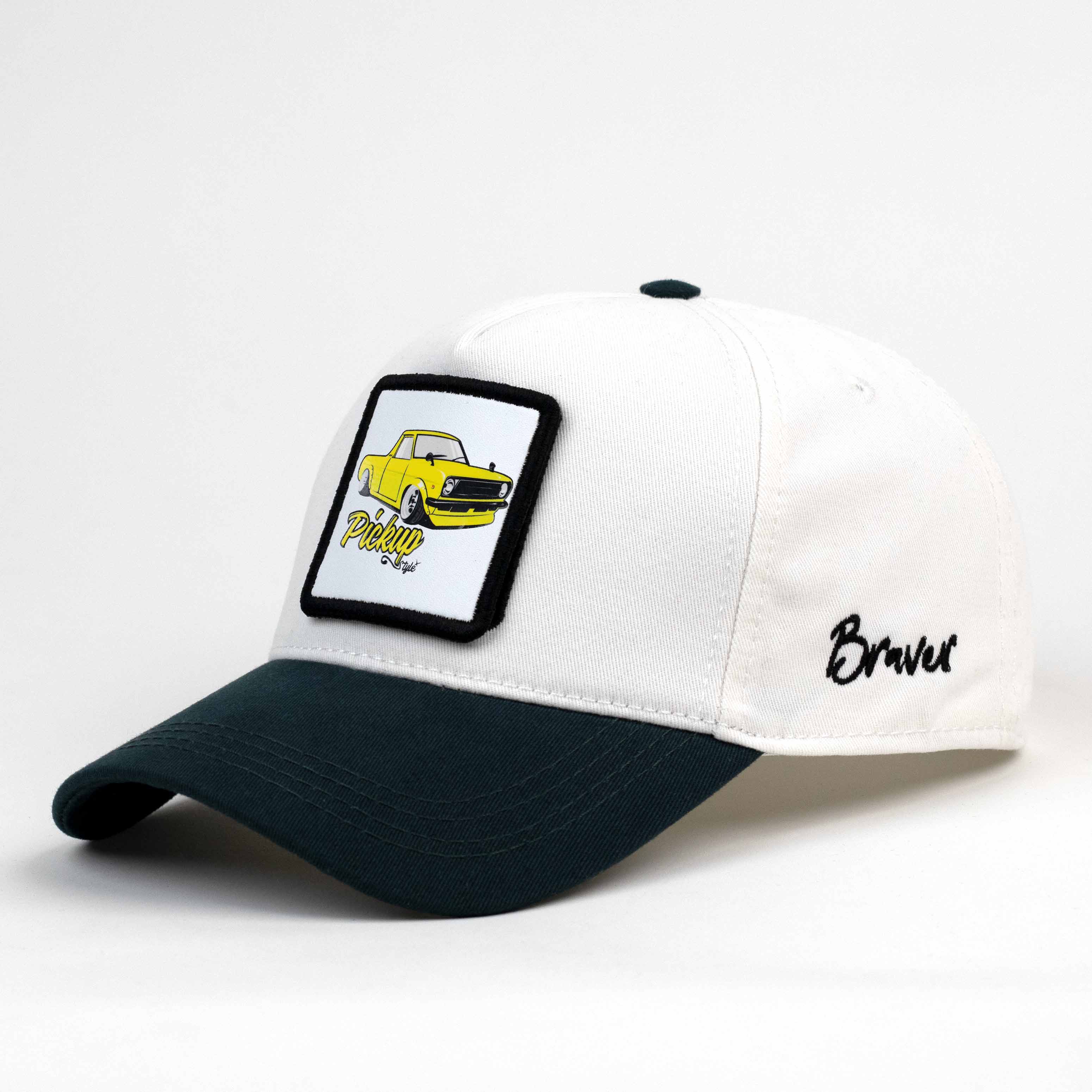 Pickup White/Teal Cap