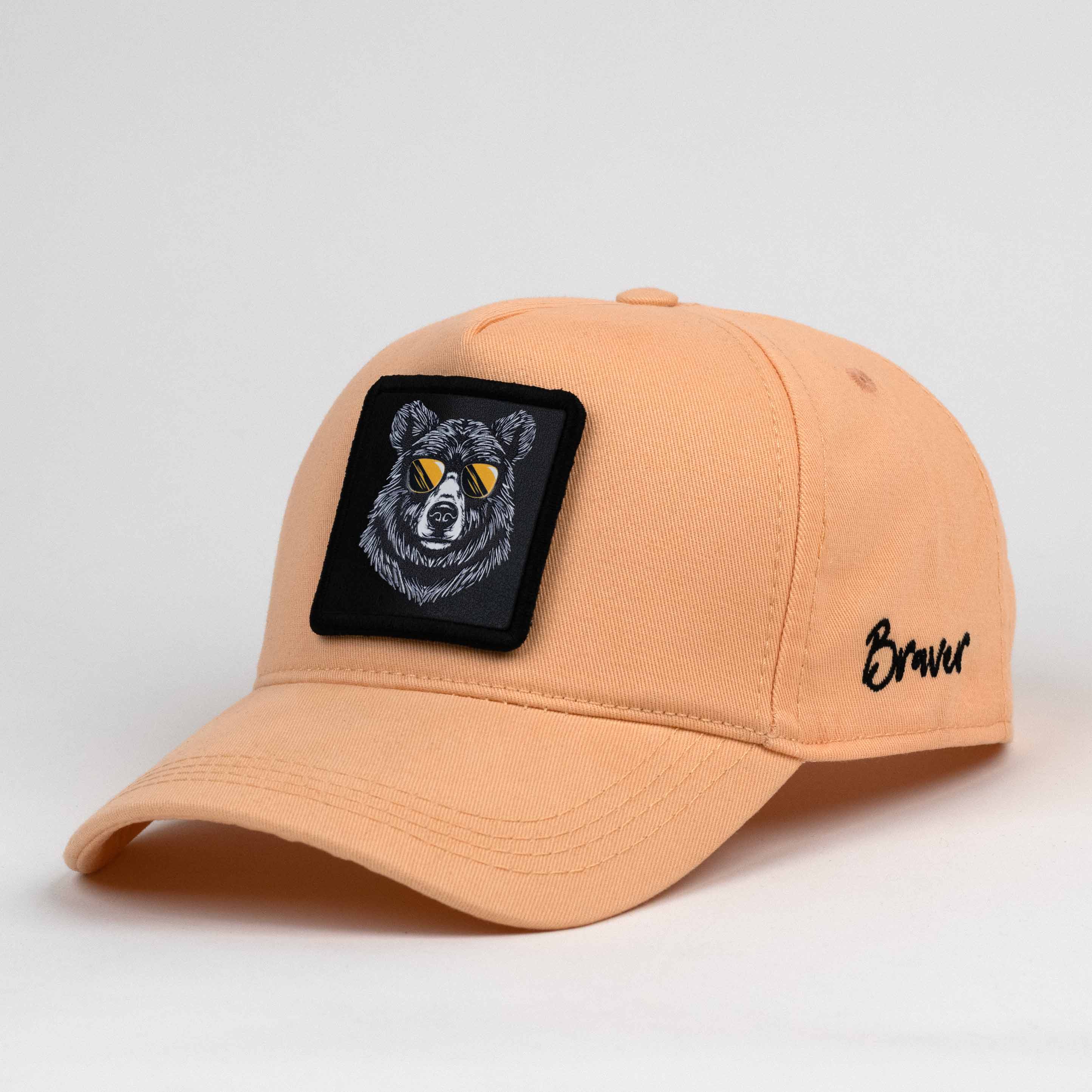 Stylish Bear Salmon Cap
