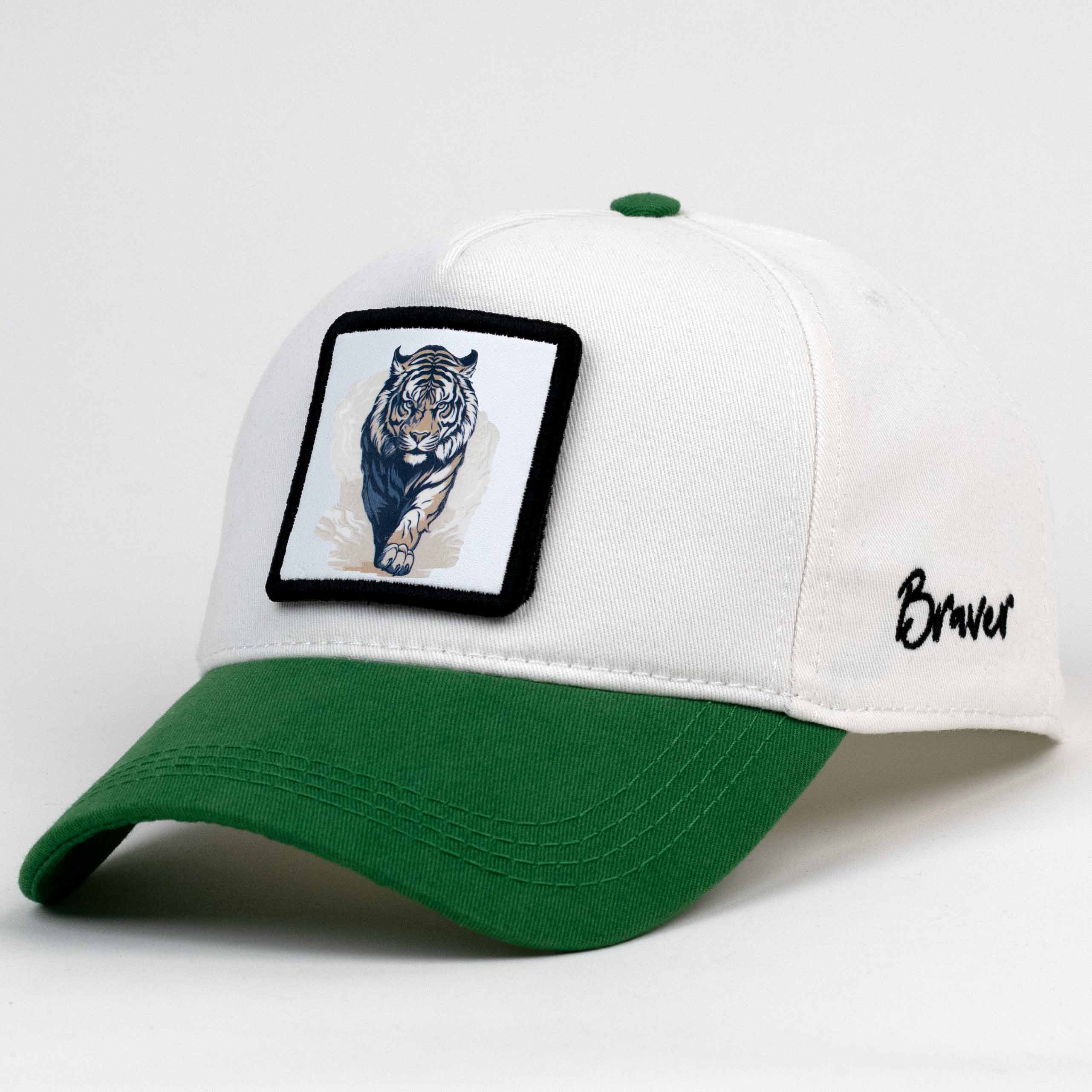 Big Tiger White/Green Cap