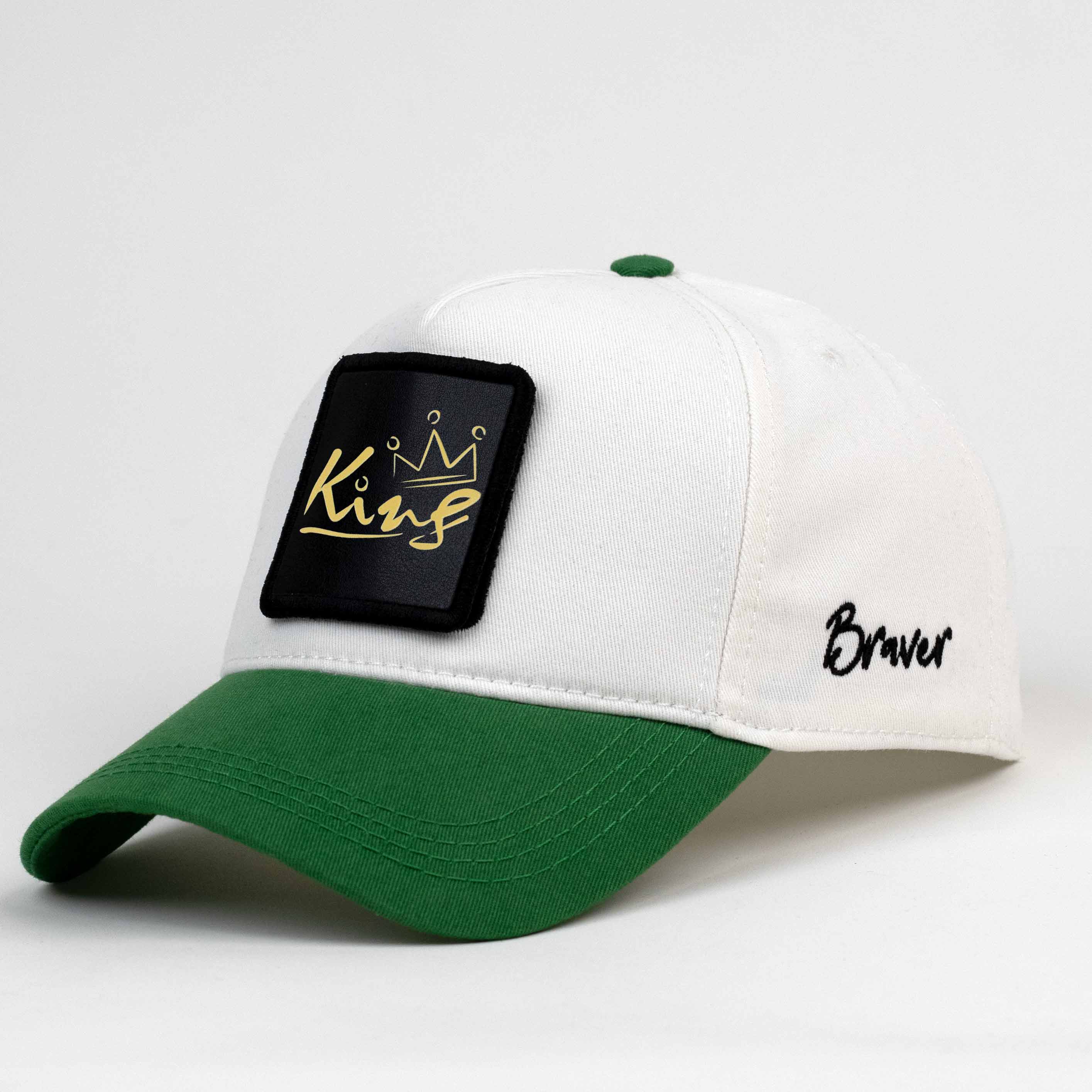 For Kings White/Green Cap