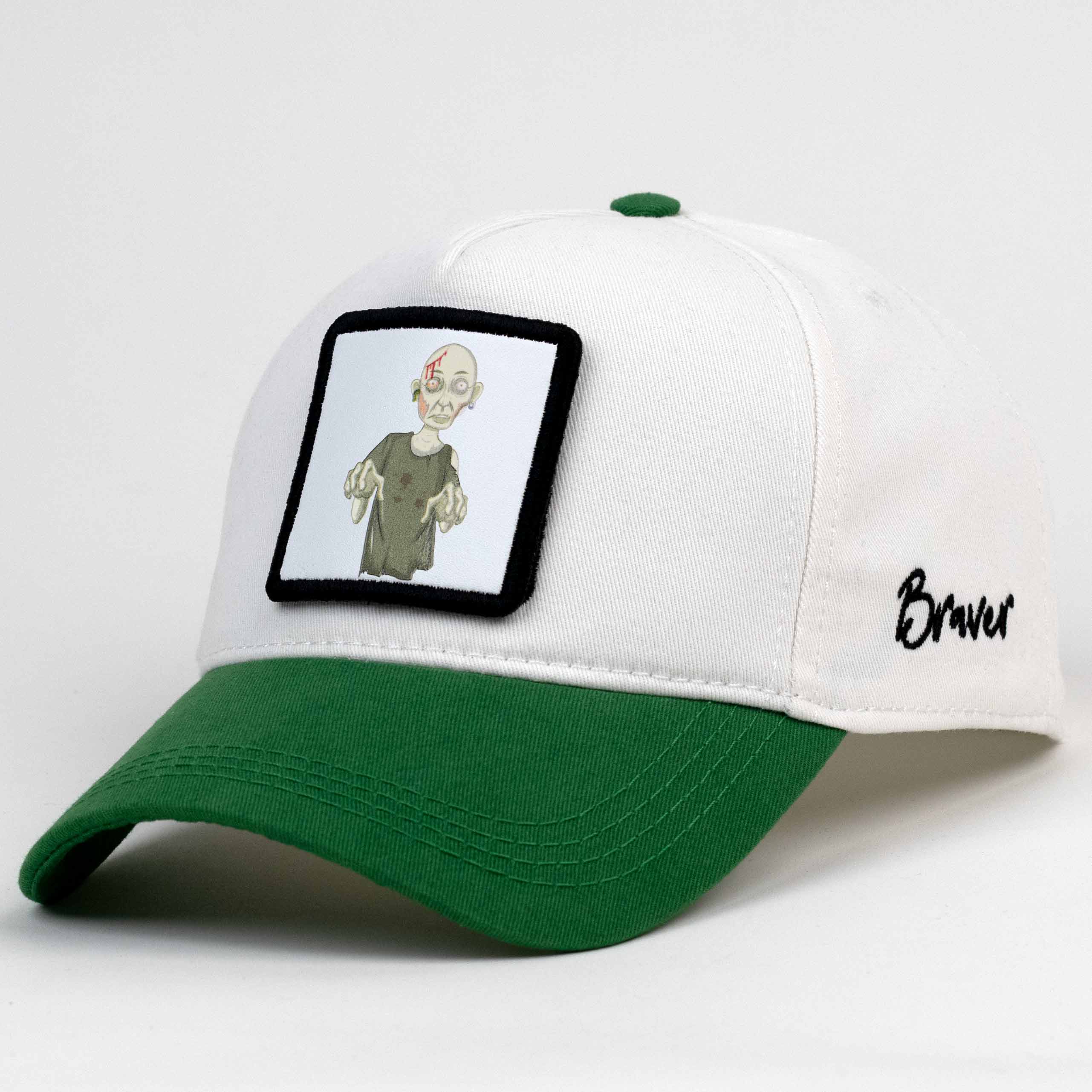 Zombie White/Green Cap