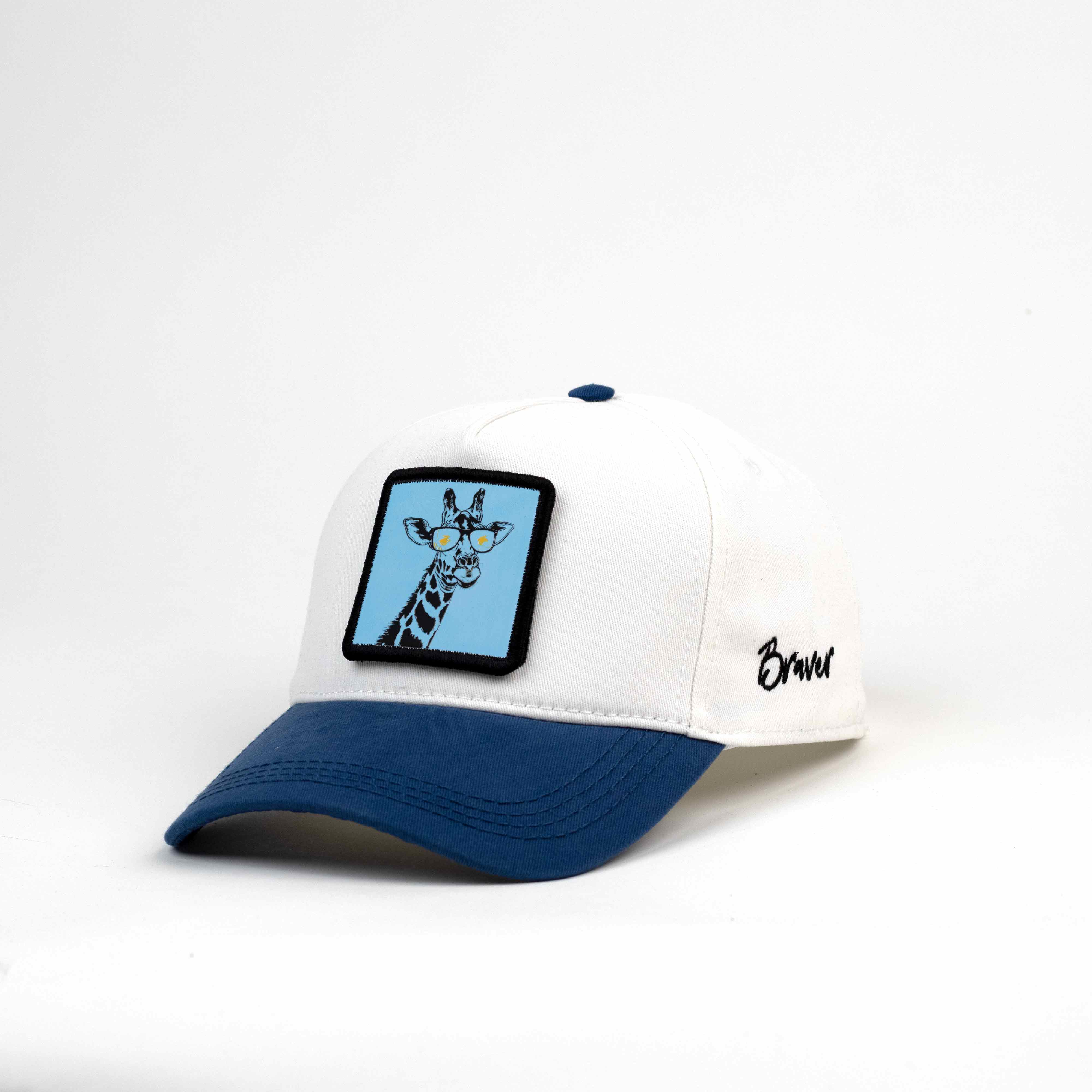 Geek Giraffe Night Blue/White Cap