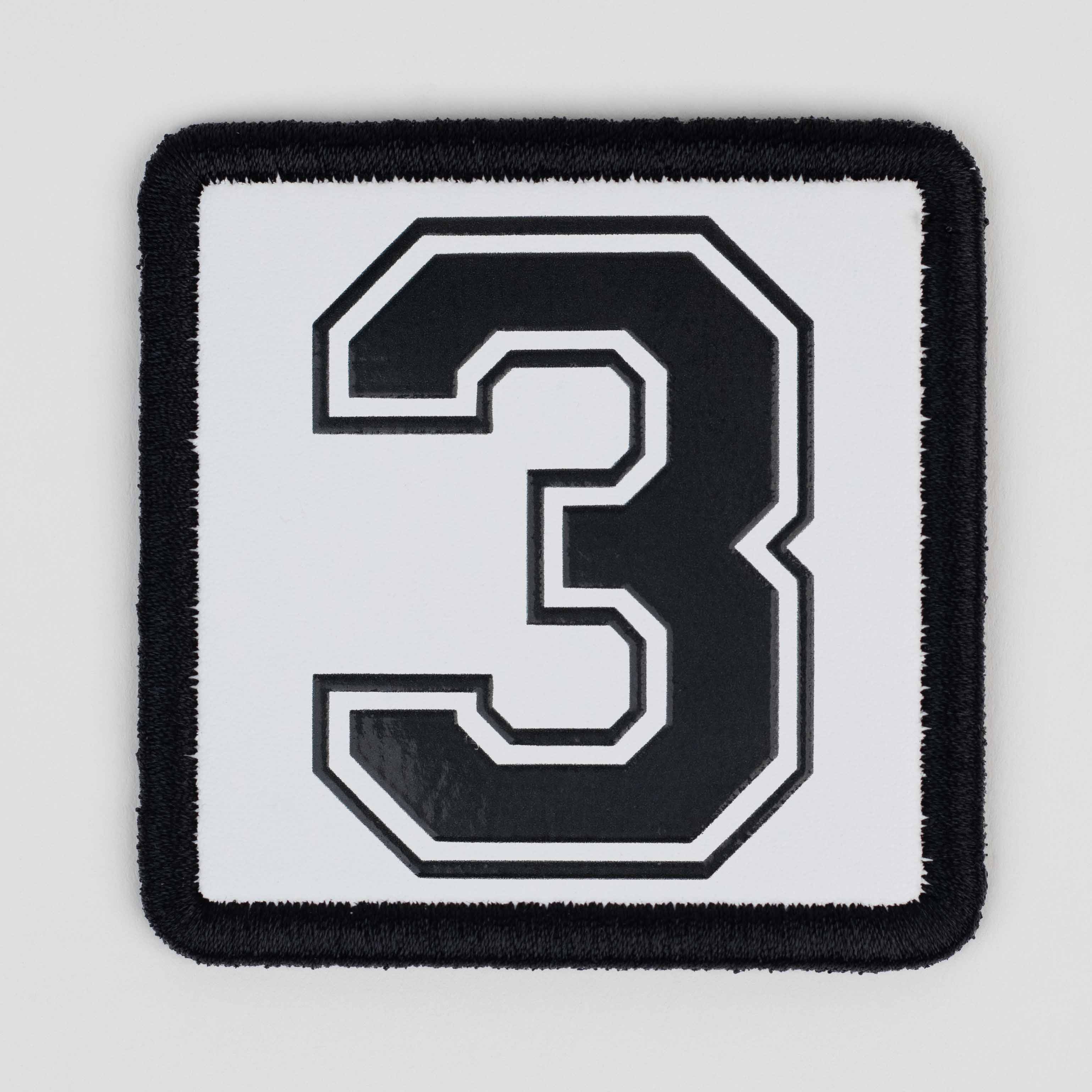 Number Series - Number 3 White Patch