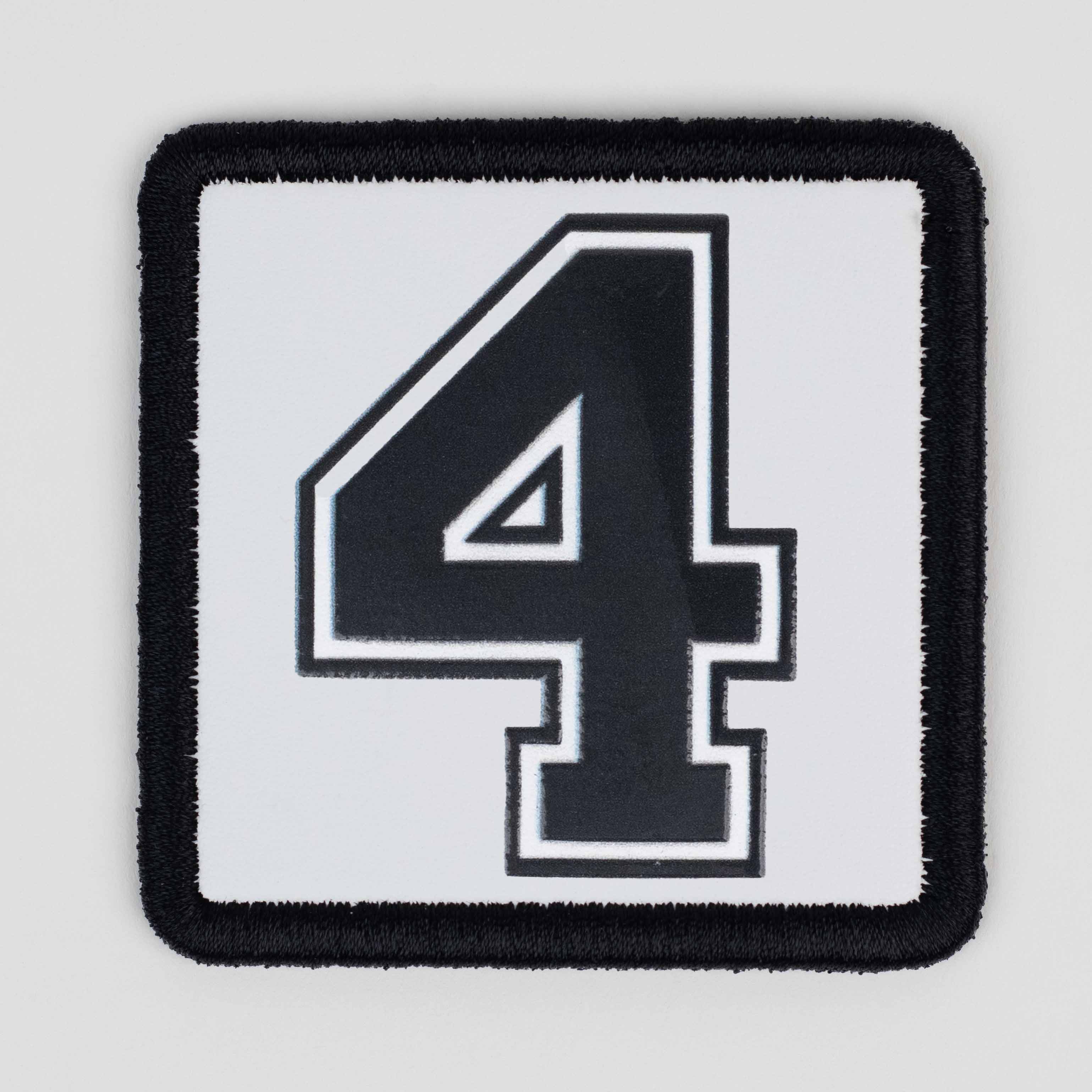 Number Series - Number 4 White Patch