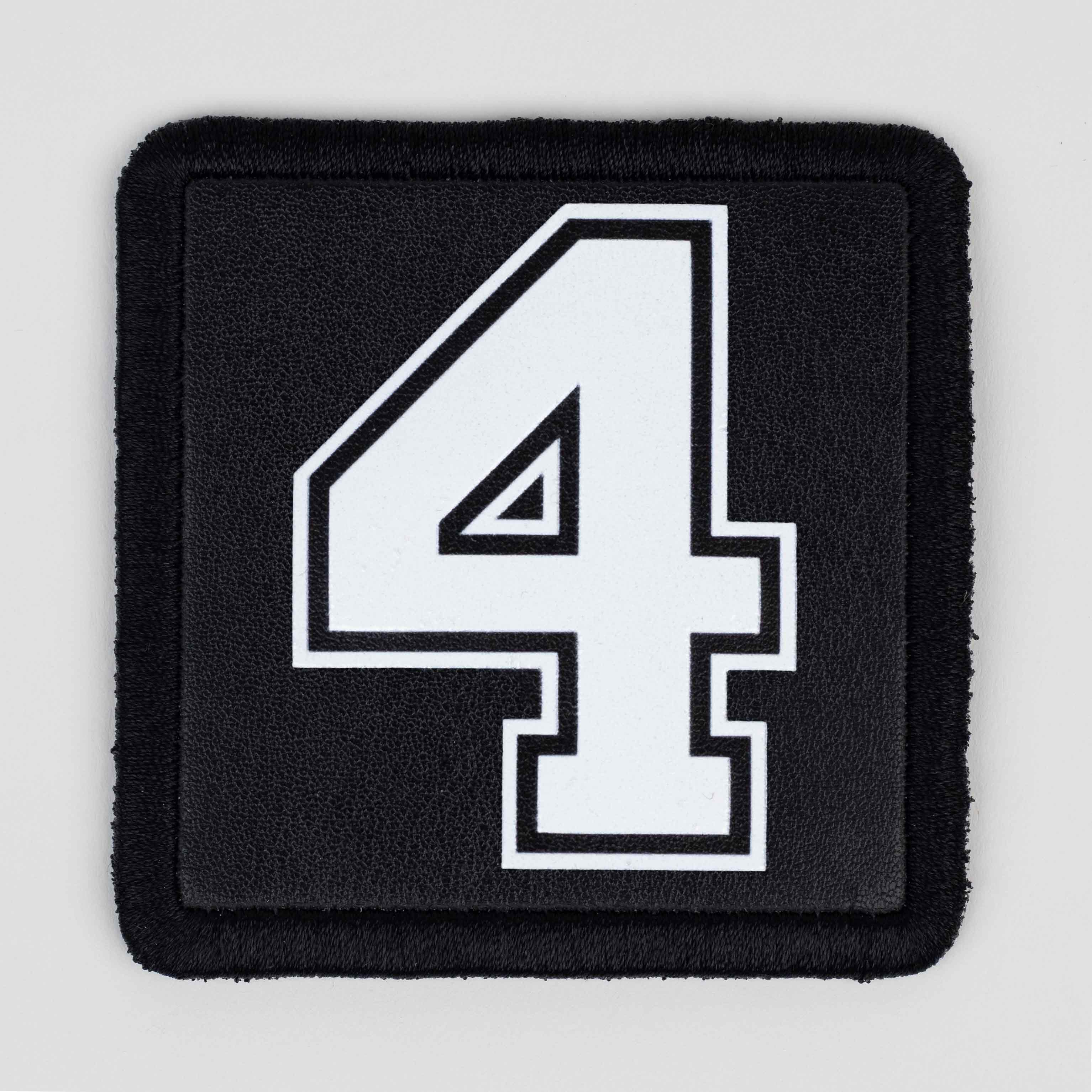Number Series - Number 4 Black Patch