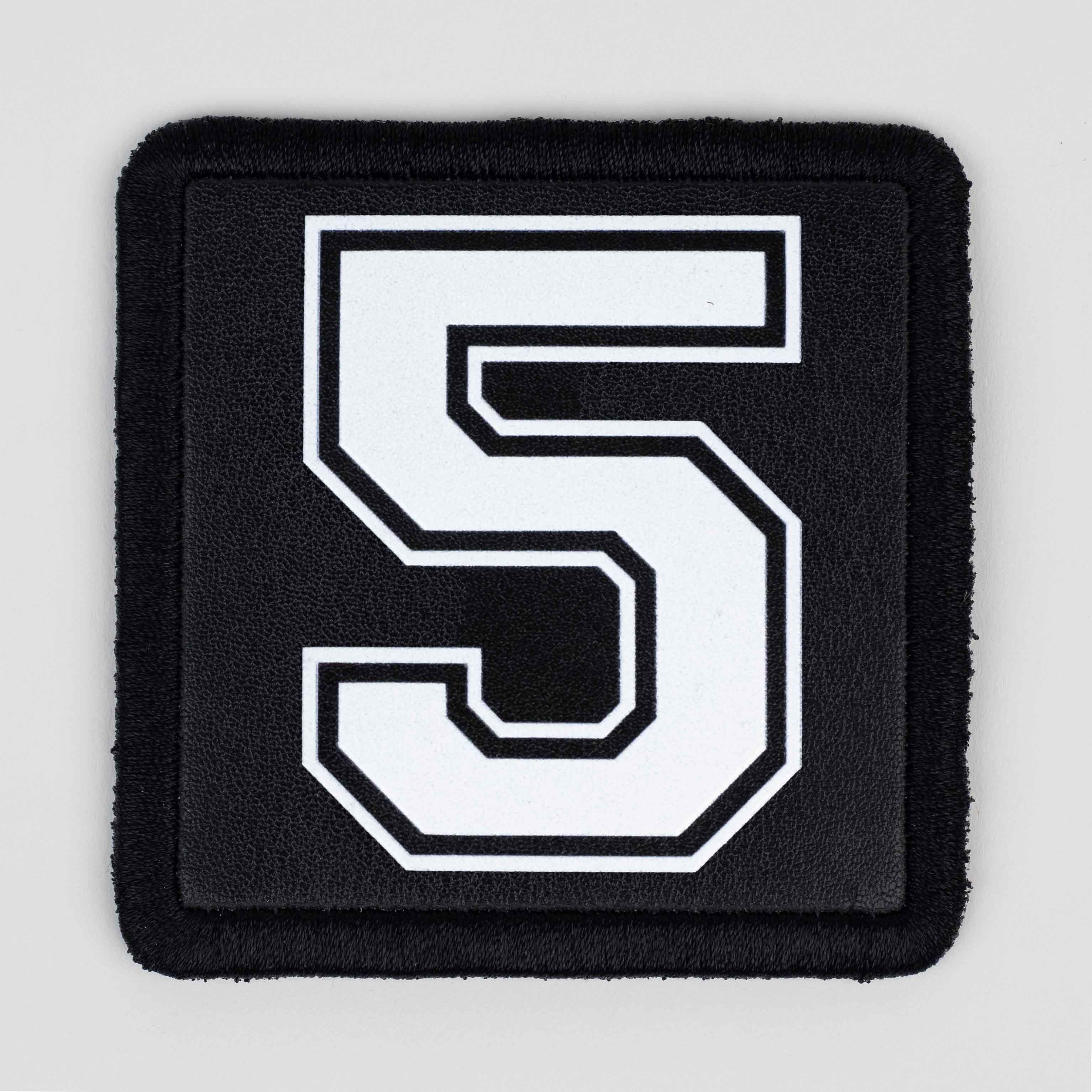Number Series - Number 5 Black Patch