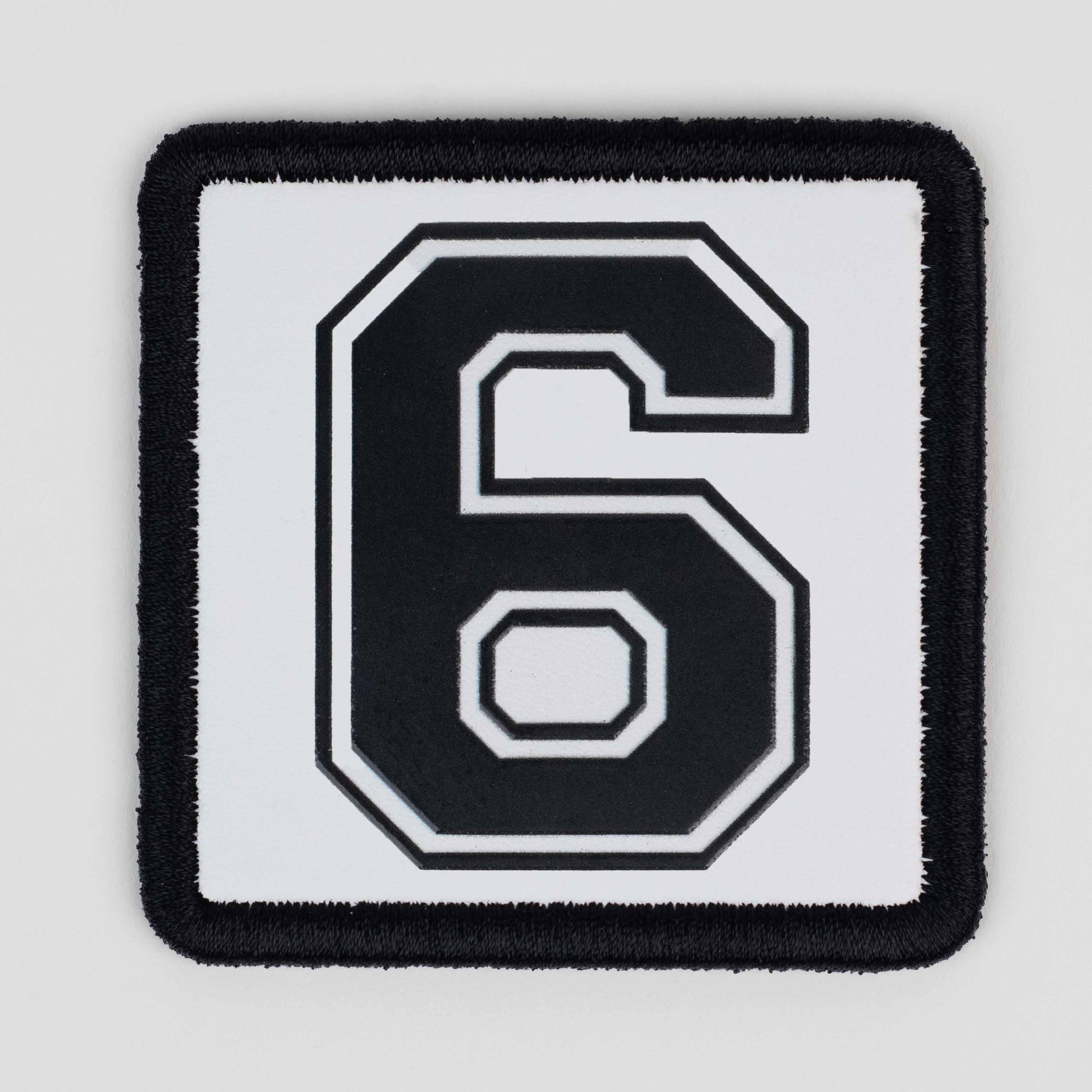 Number Series - Number 6 White Patch