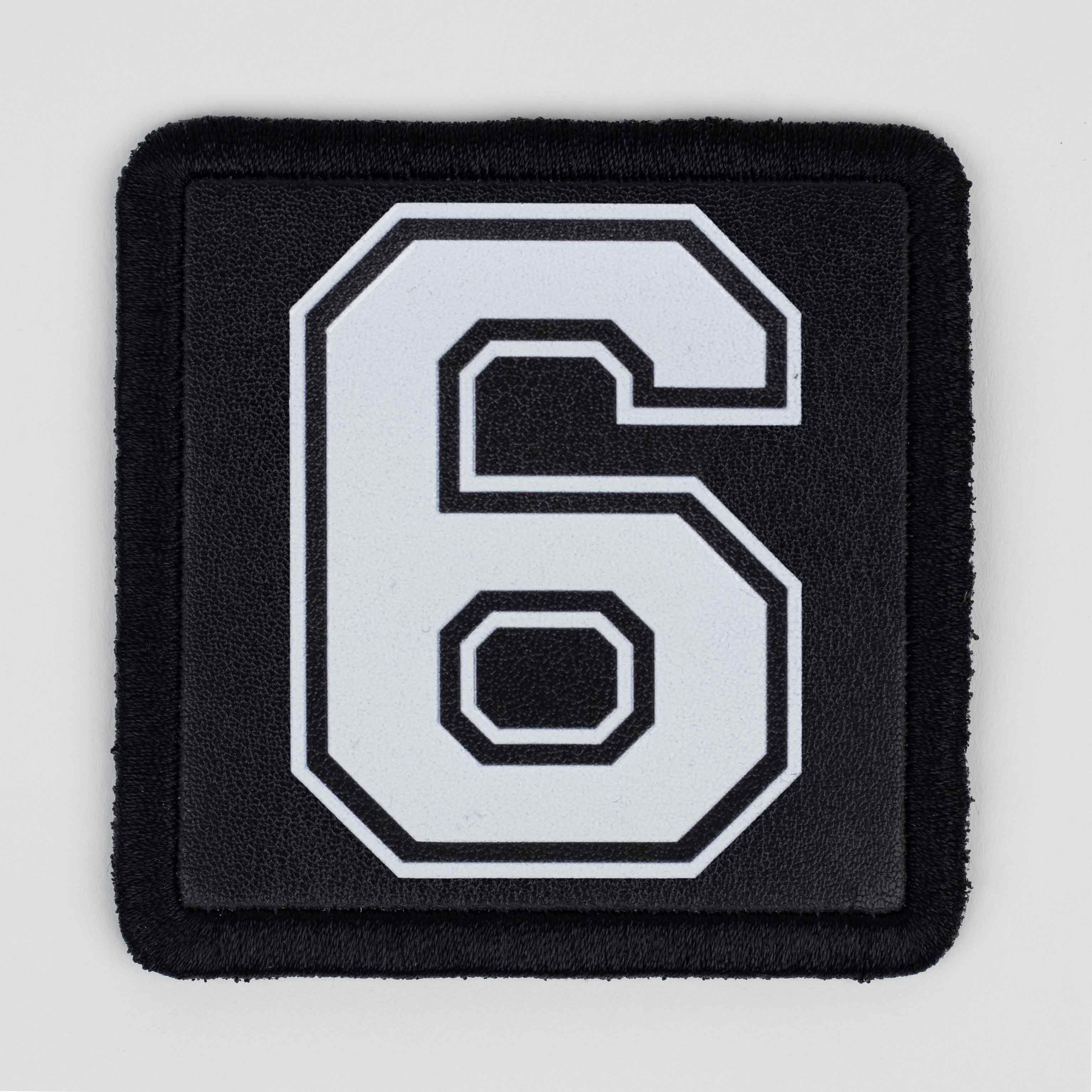 Number Series - Number 6 Black Patch