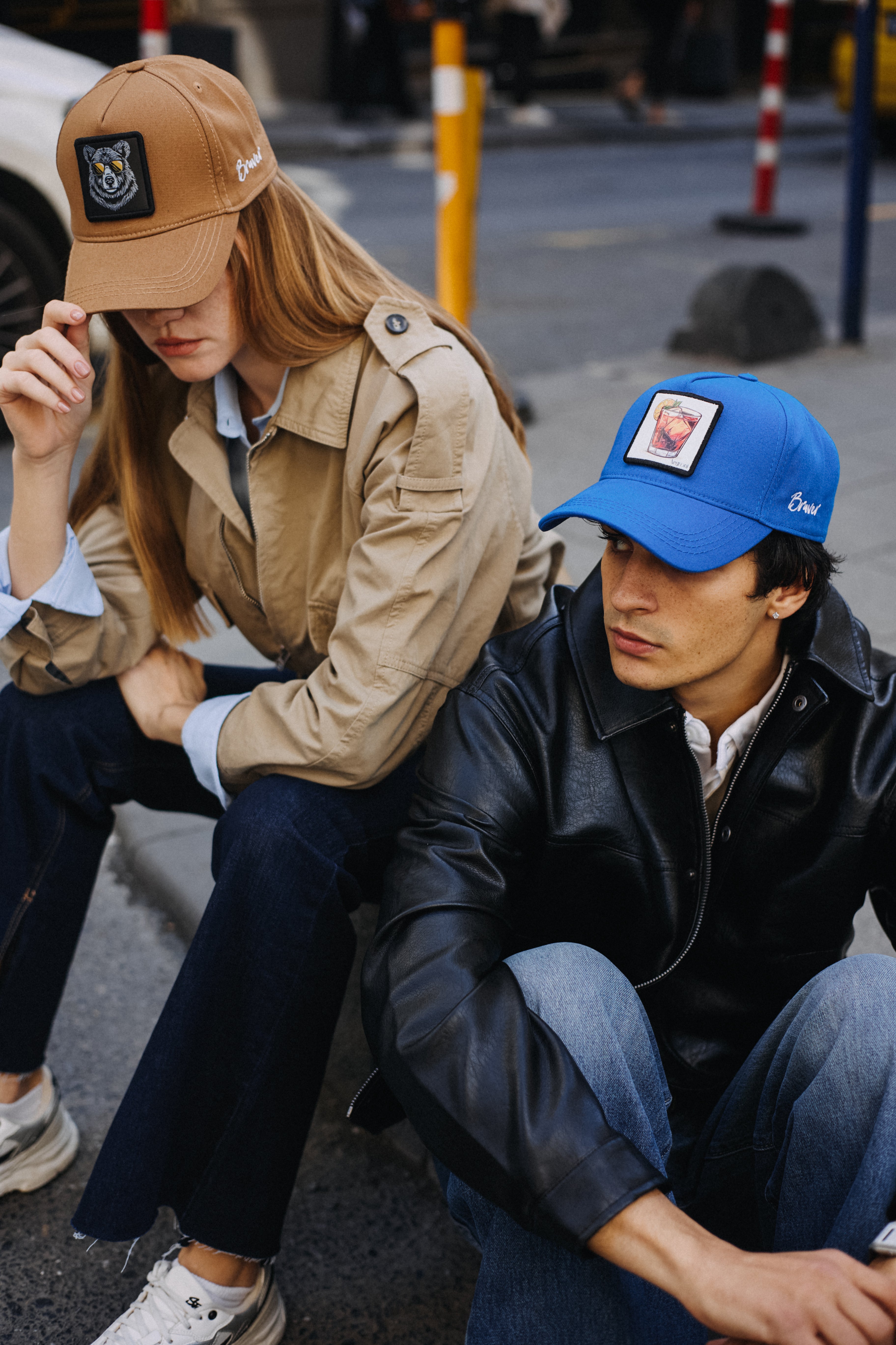 Stylish Bear Salmon Cap