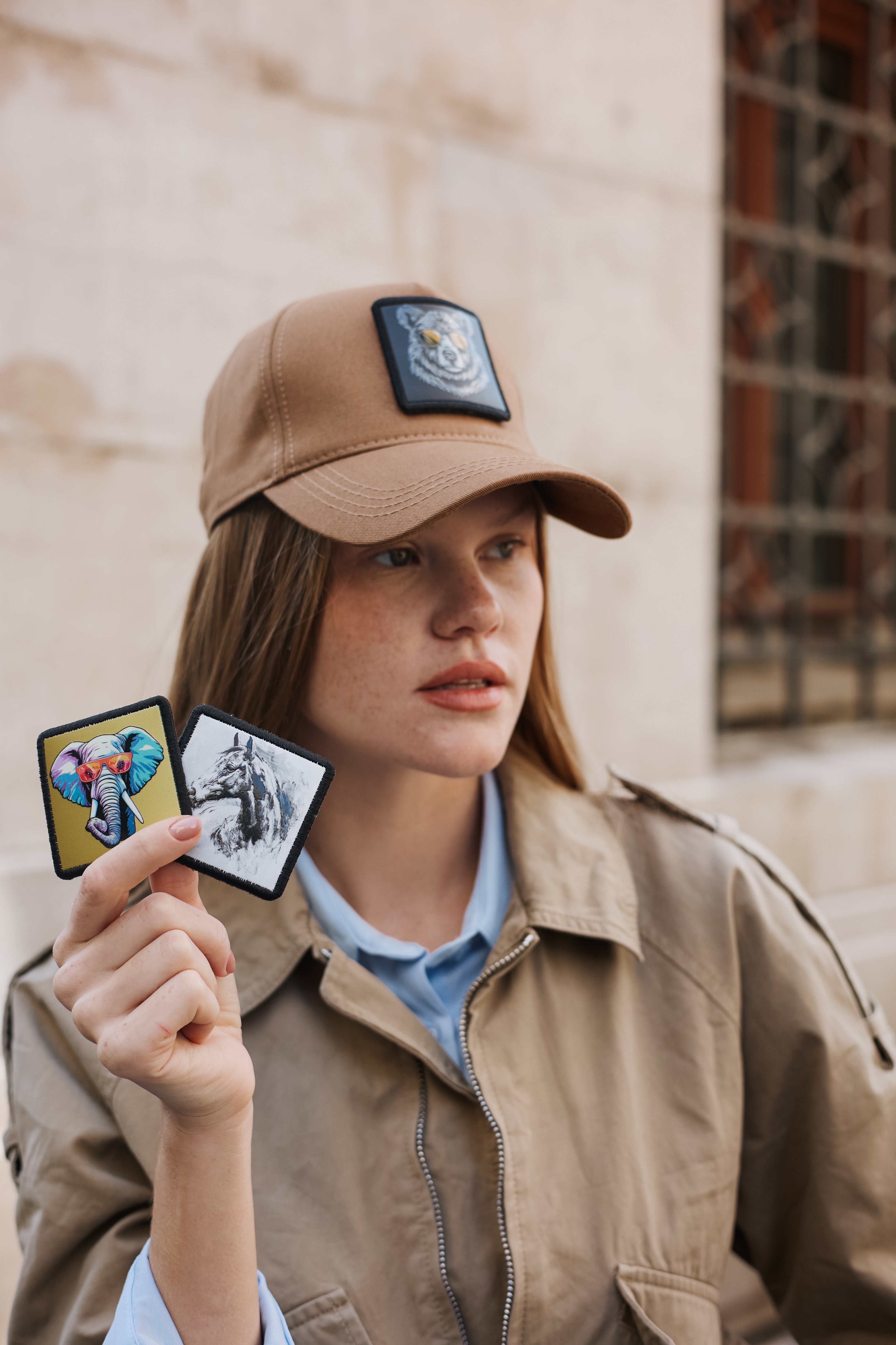 Horse Army Green Cap