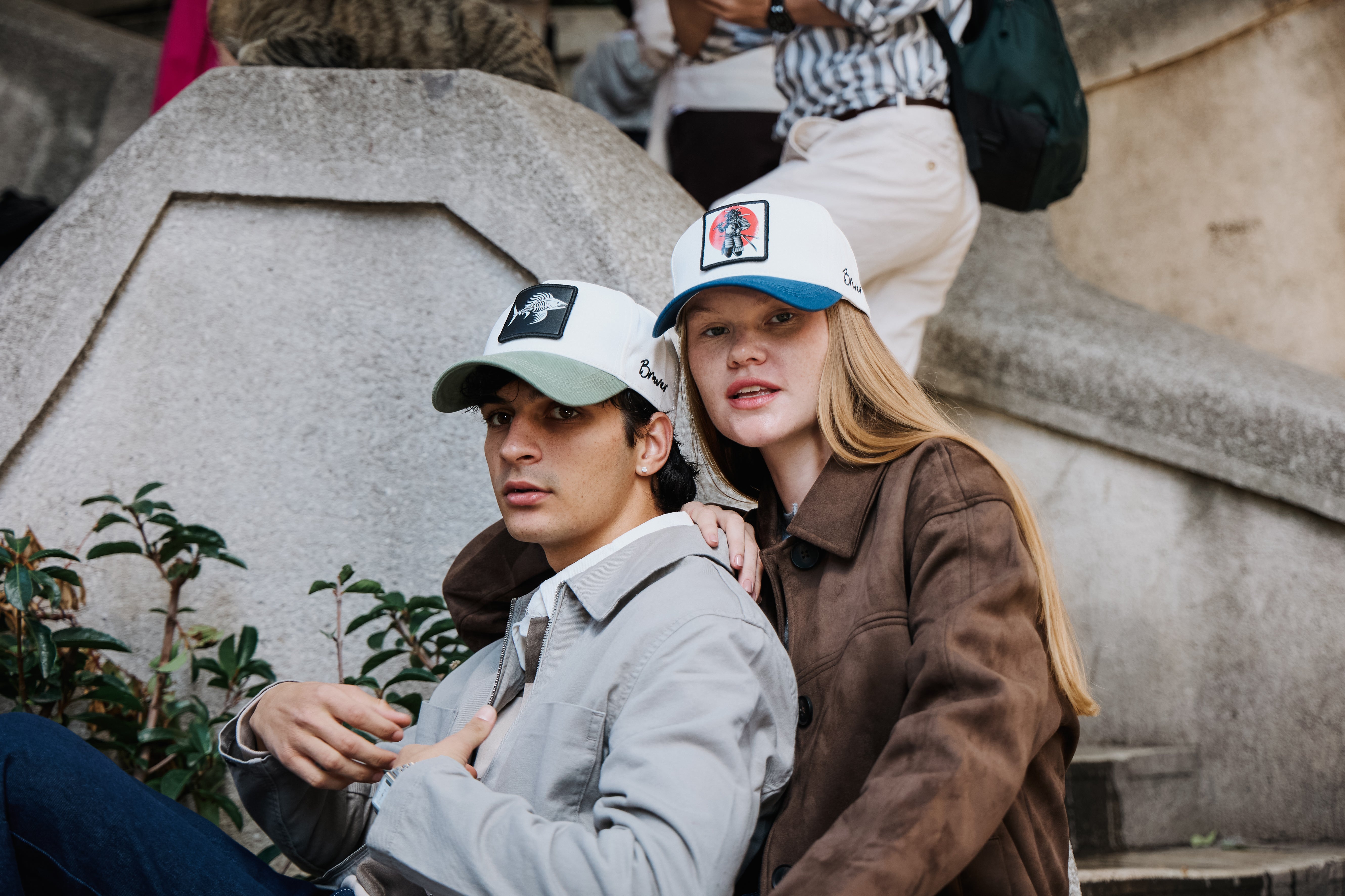 Fishbone Gray Trucker Hat