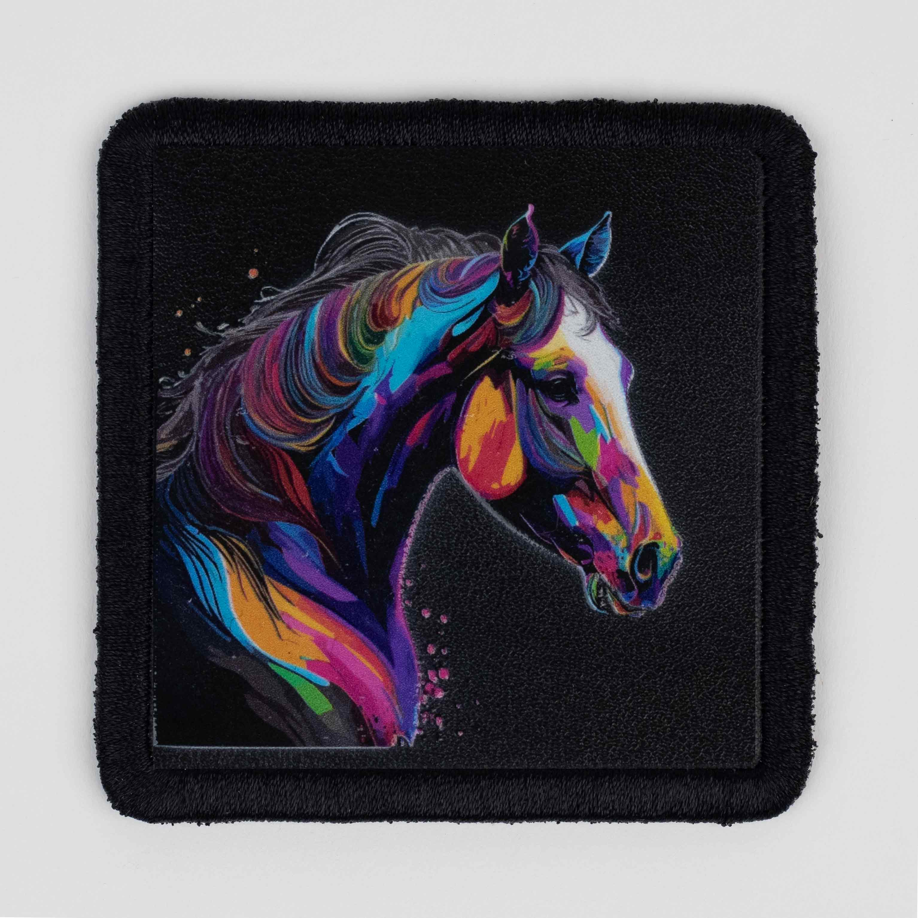 Animal Series - Colorful Horse Black Patch V2
