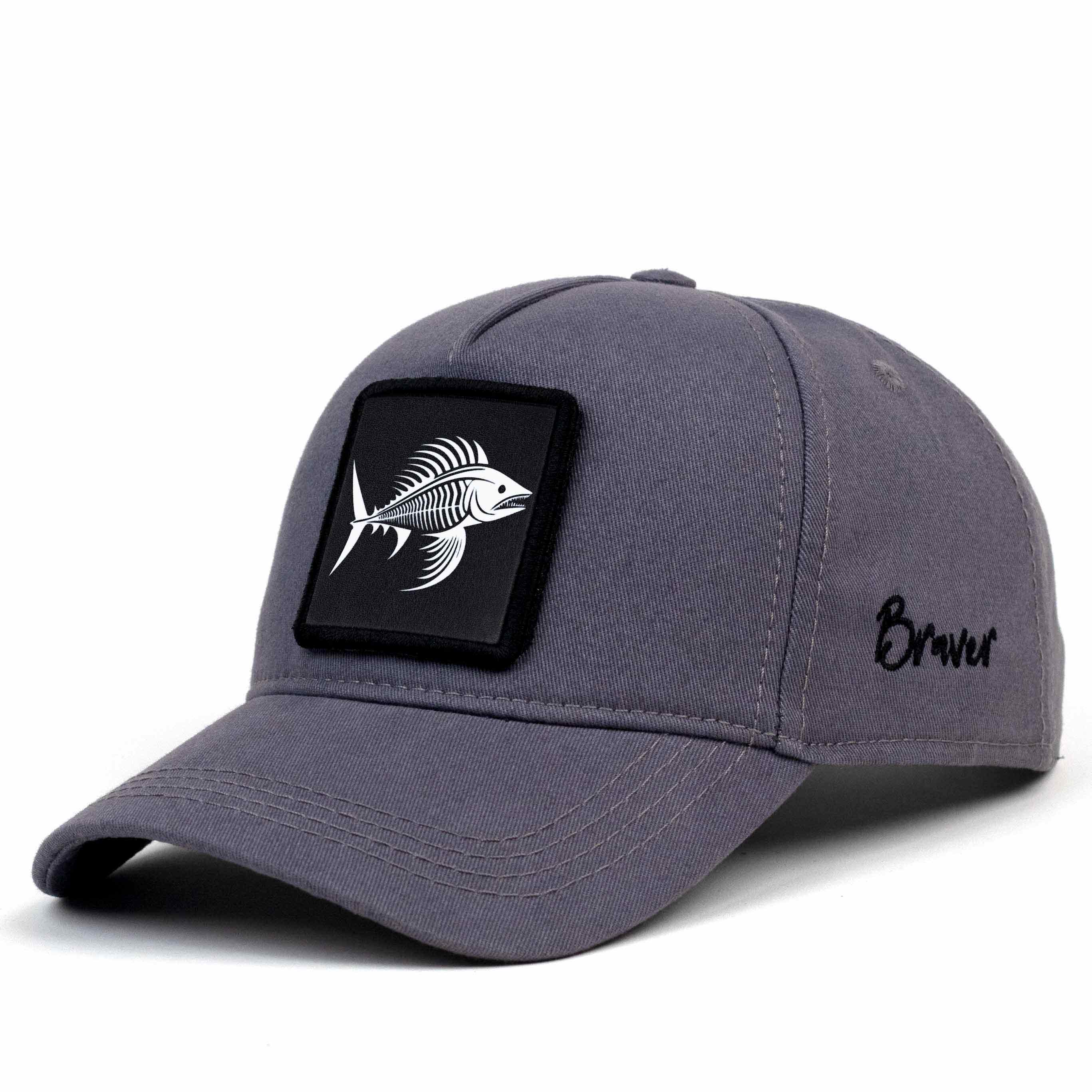 Fishbone Gray Trucker Hat