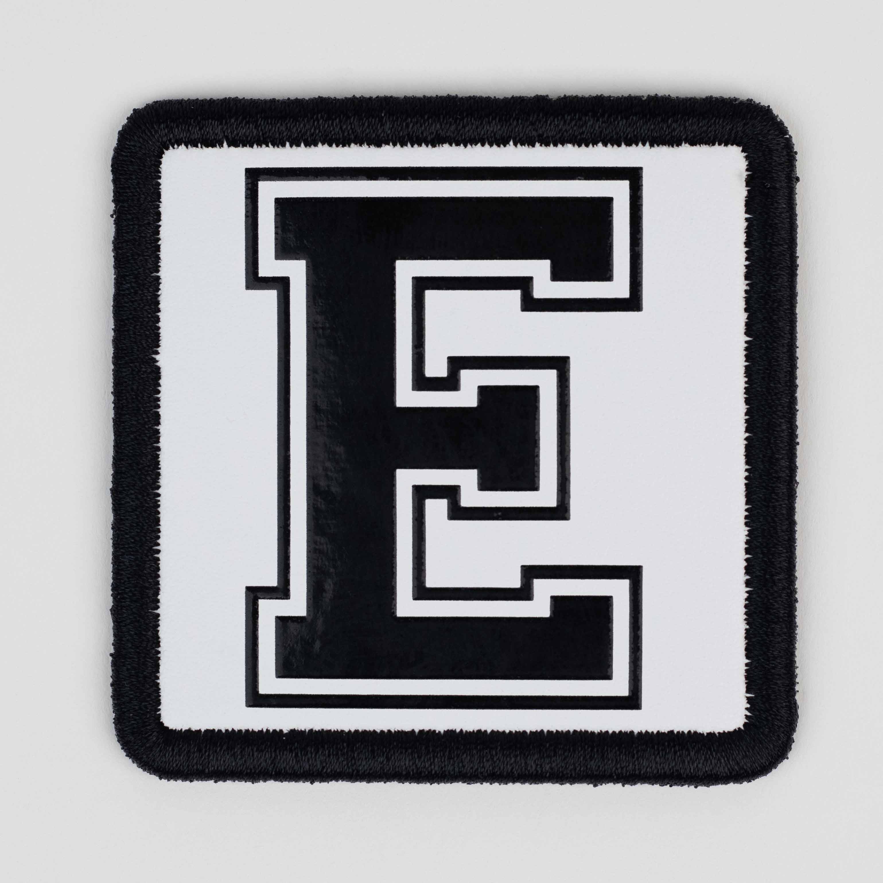 Letter Series - E Letter White Patch
