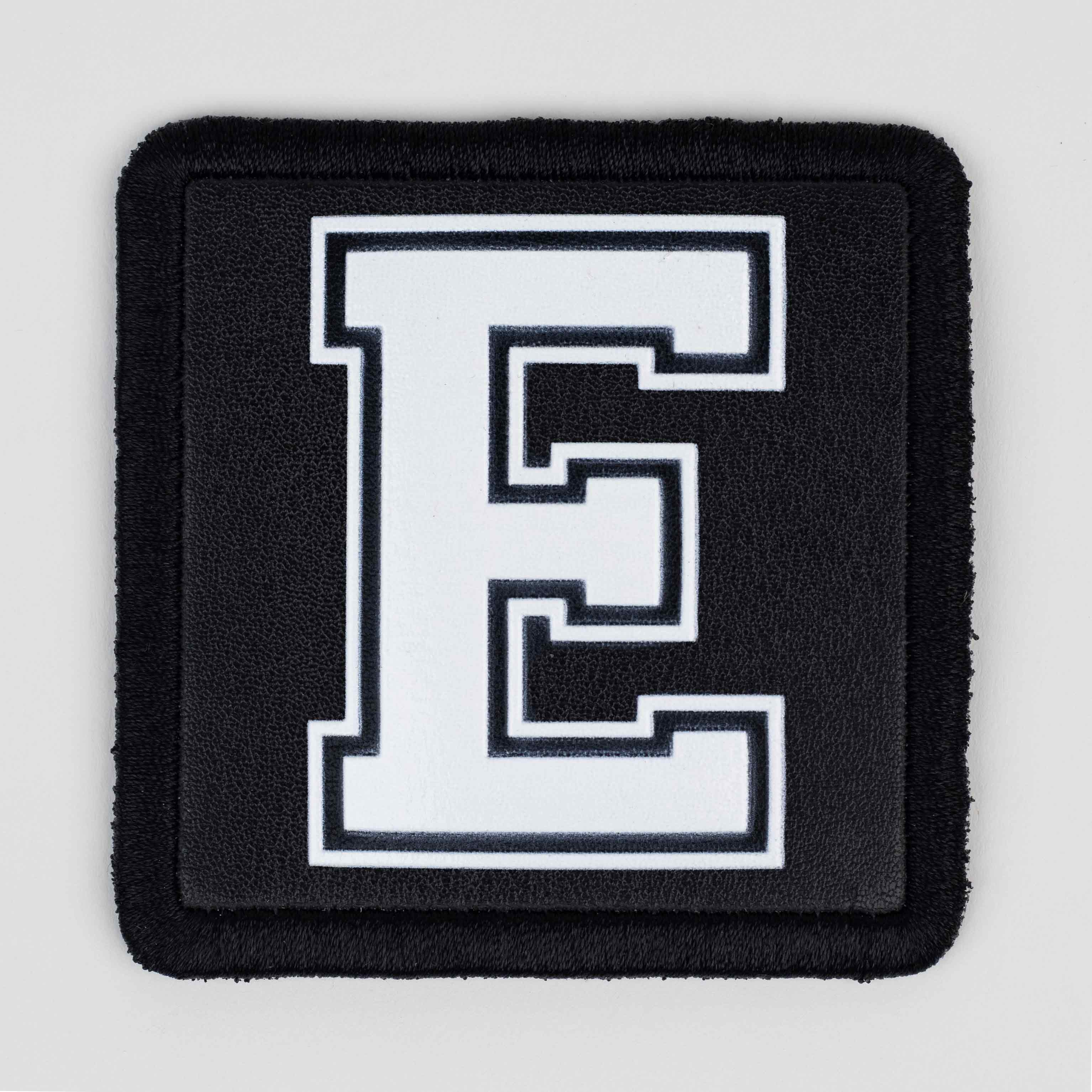 Letter Series - E Letter Black Patch