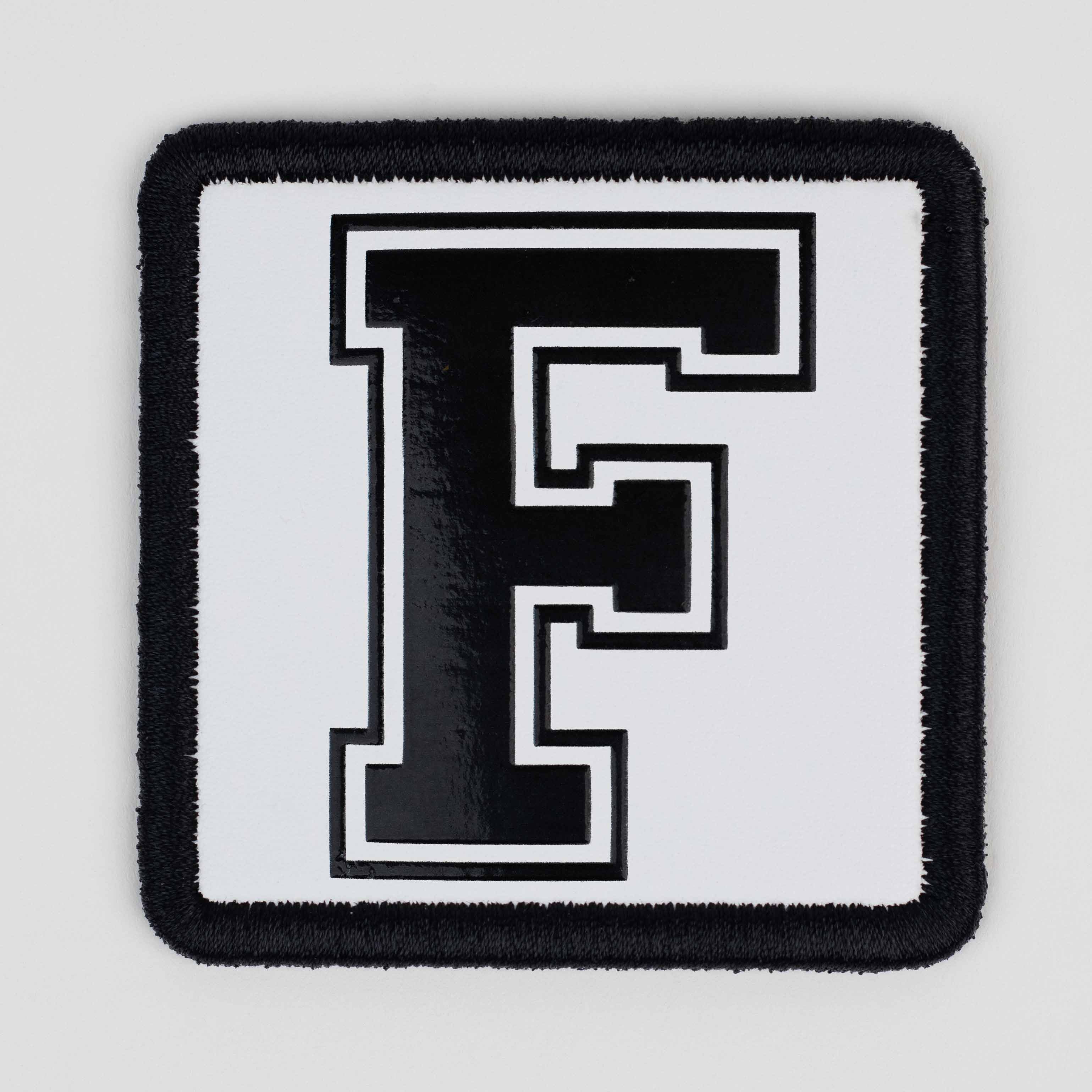 Letter Series - F Letter White Patch