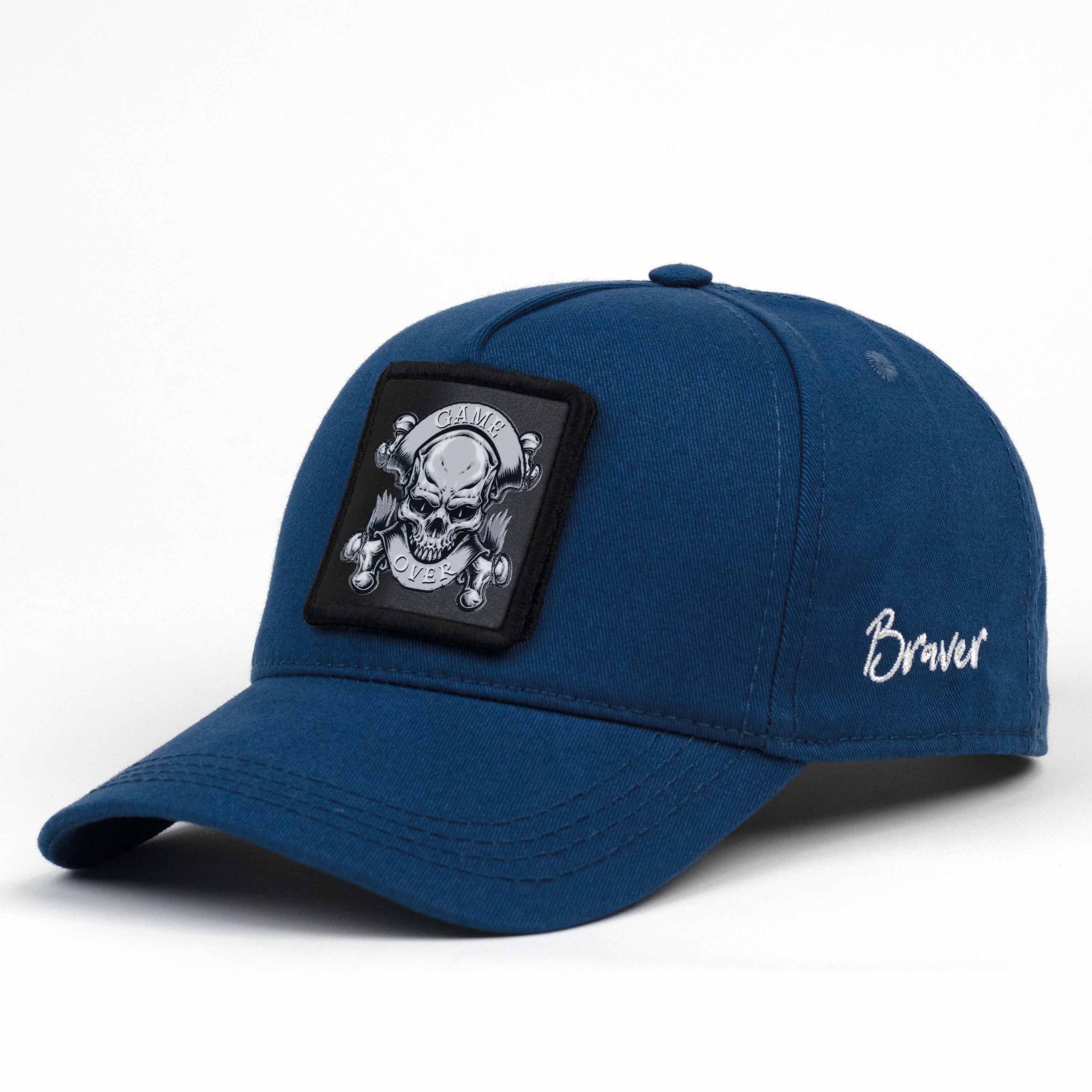Game Over Skull Night Blue Cap