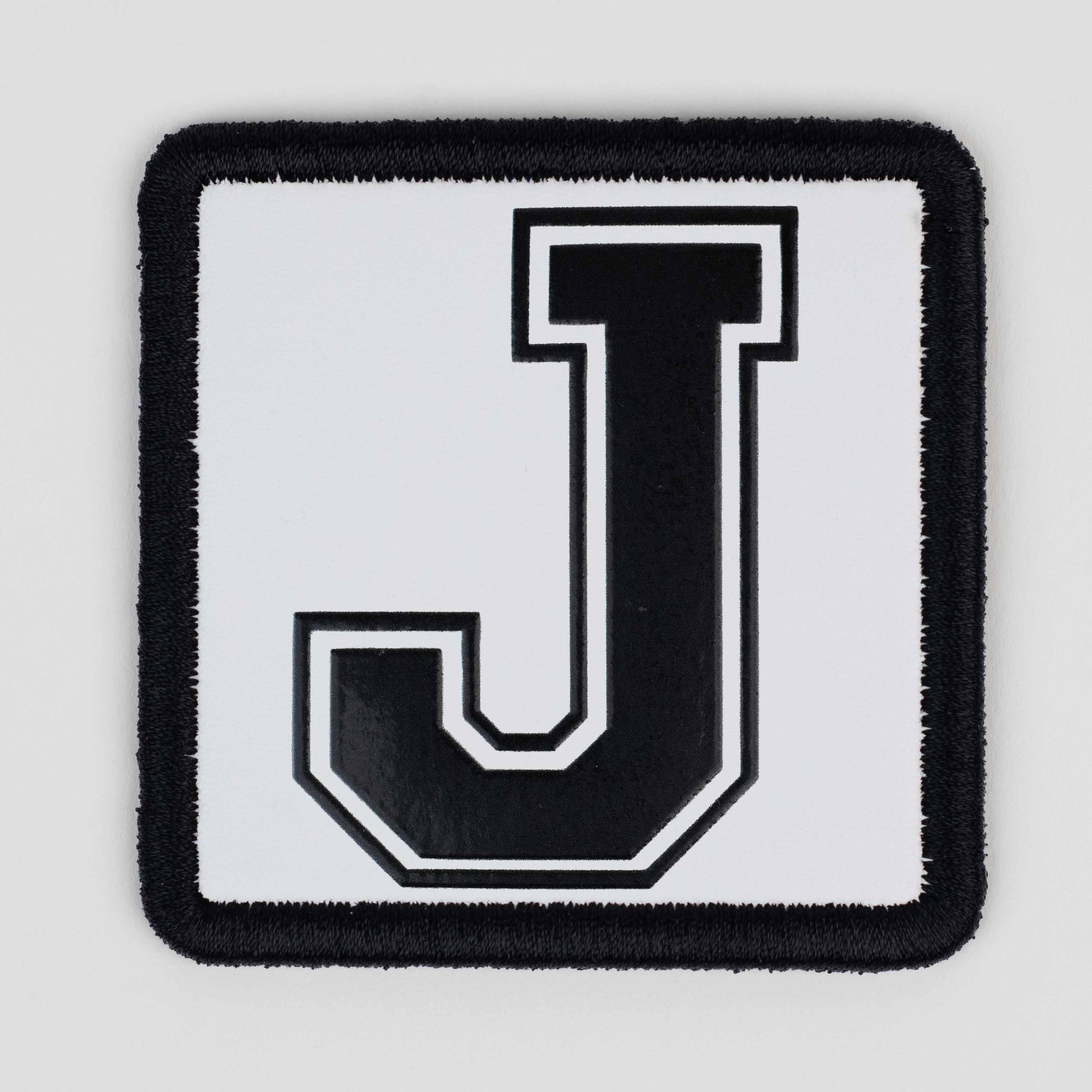 Letter Series - J Letter White Patch
