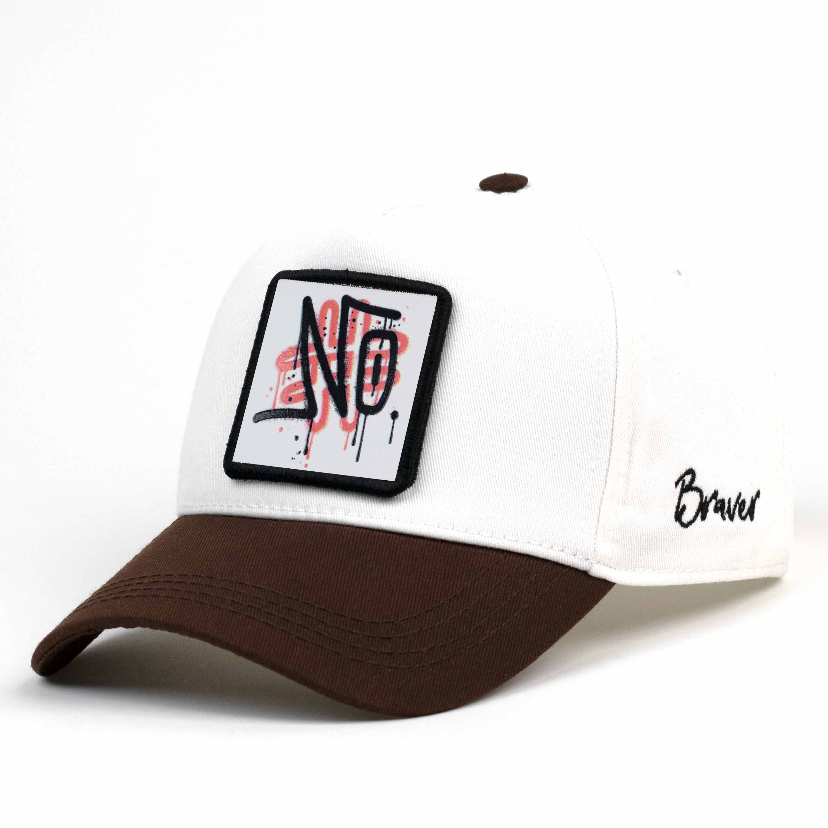 No White/Brown Cap