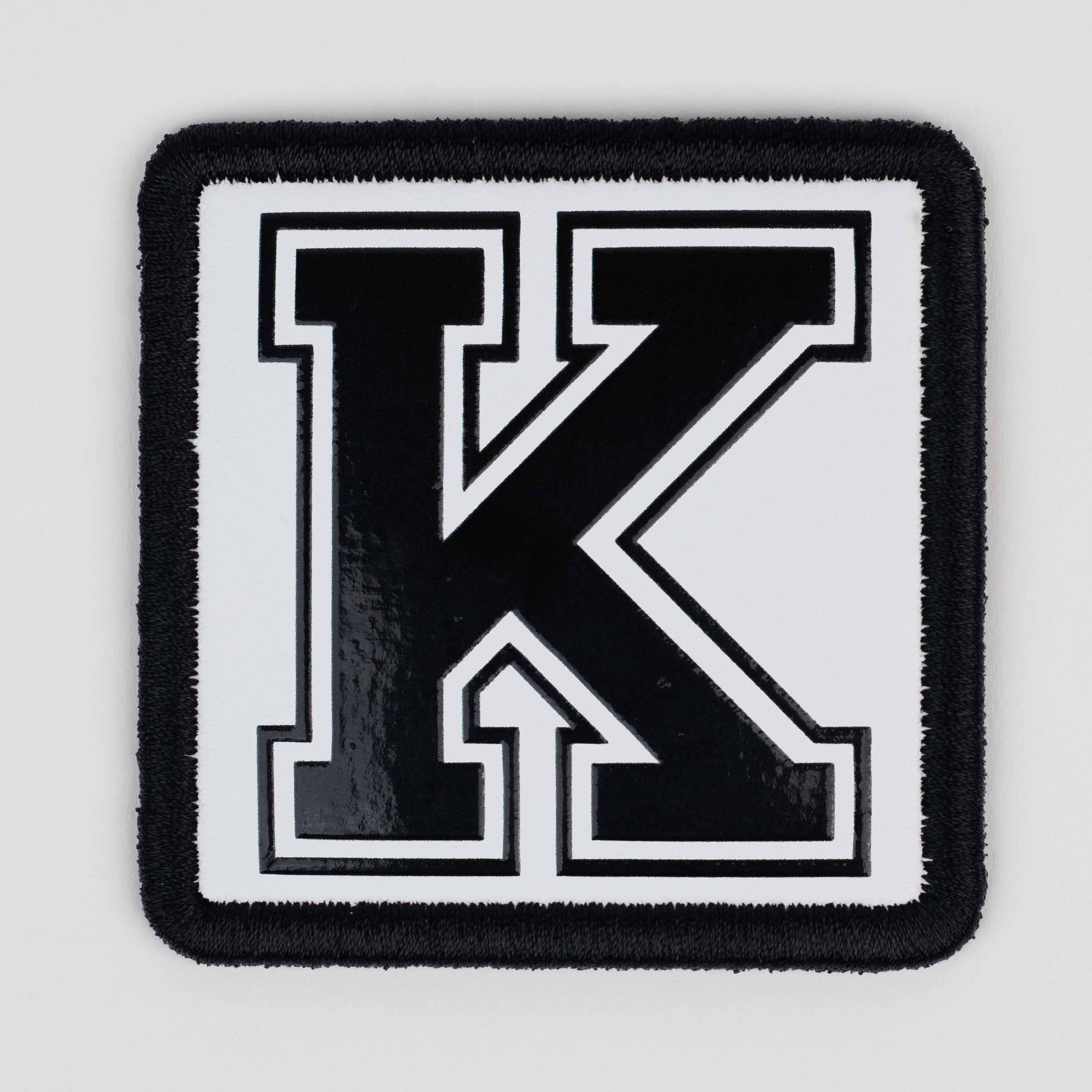 Letter Series - K Letter White Patch