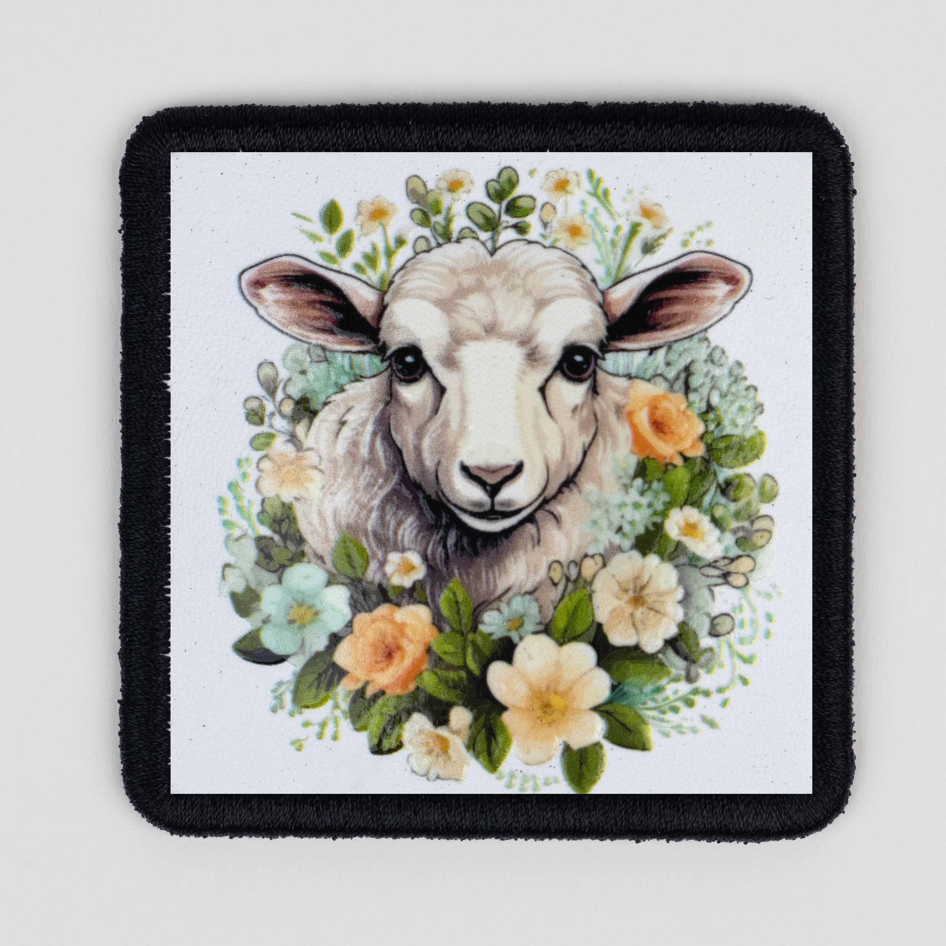 Animal Series - Floral Sheep White Patch