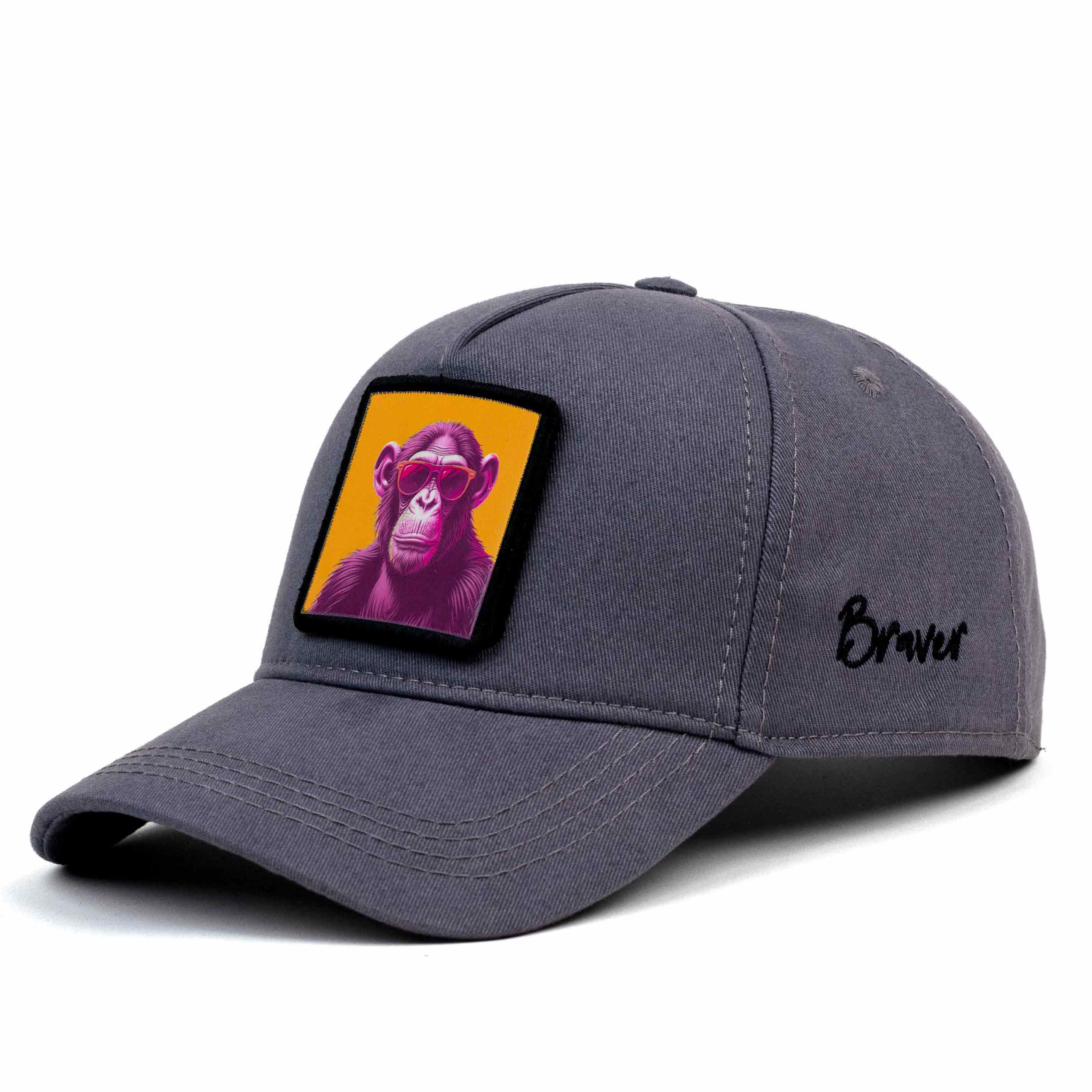 Monkey Gray Trucker Hat V3