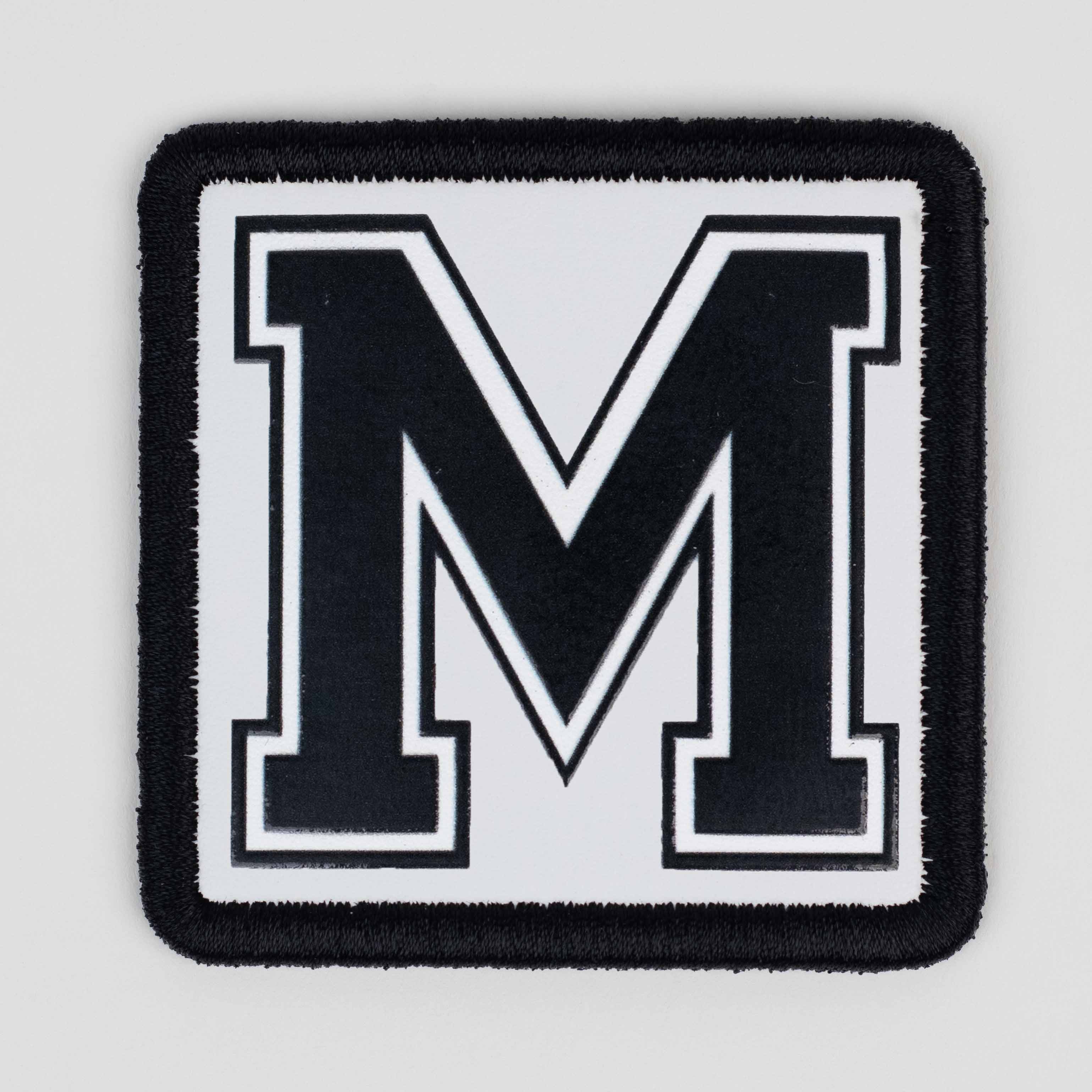 Letter Series - M Letter White Patch