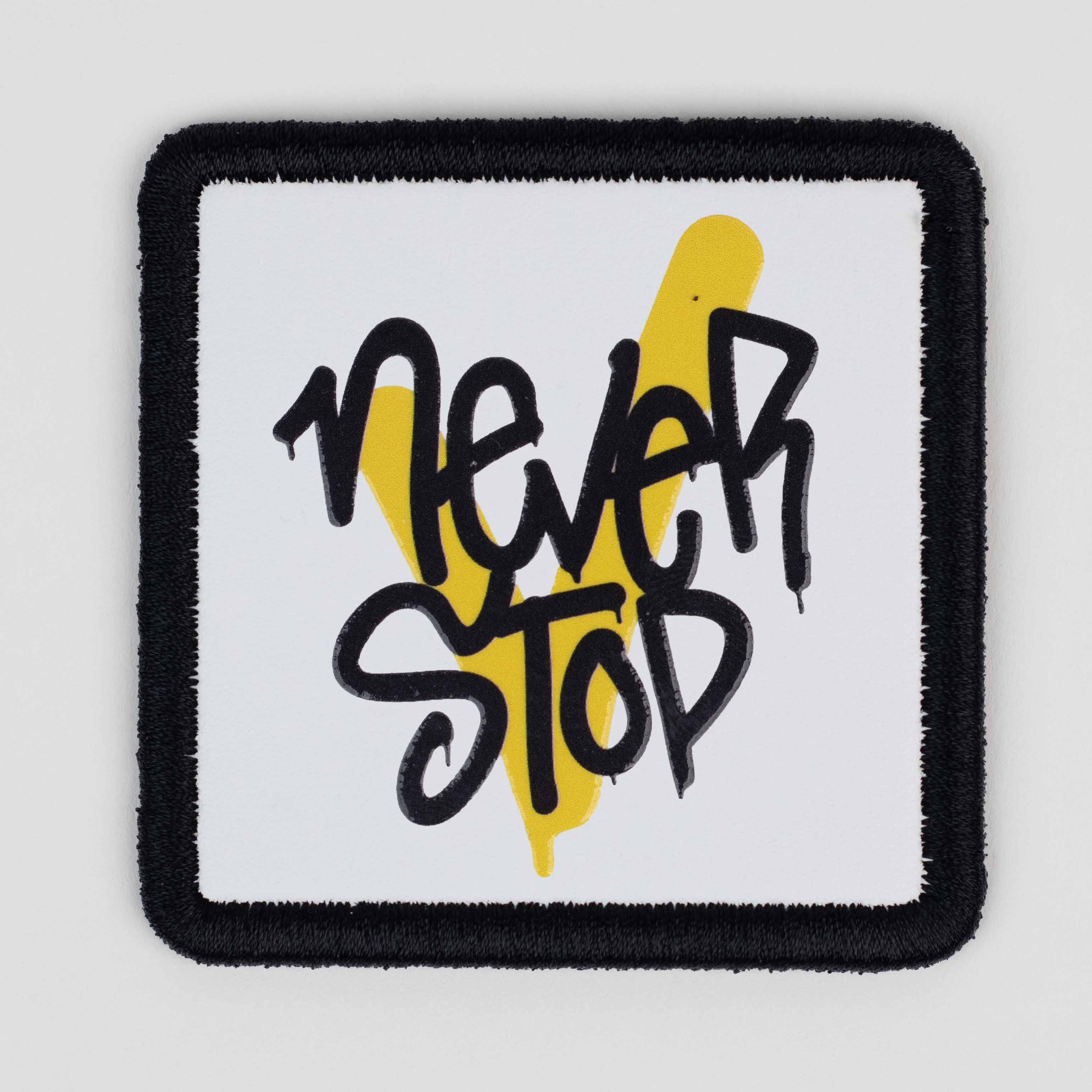 Quote Series - Never Stop White Patch