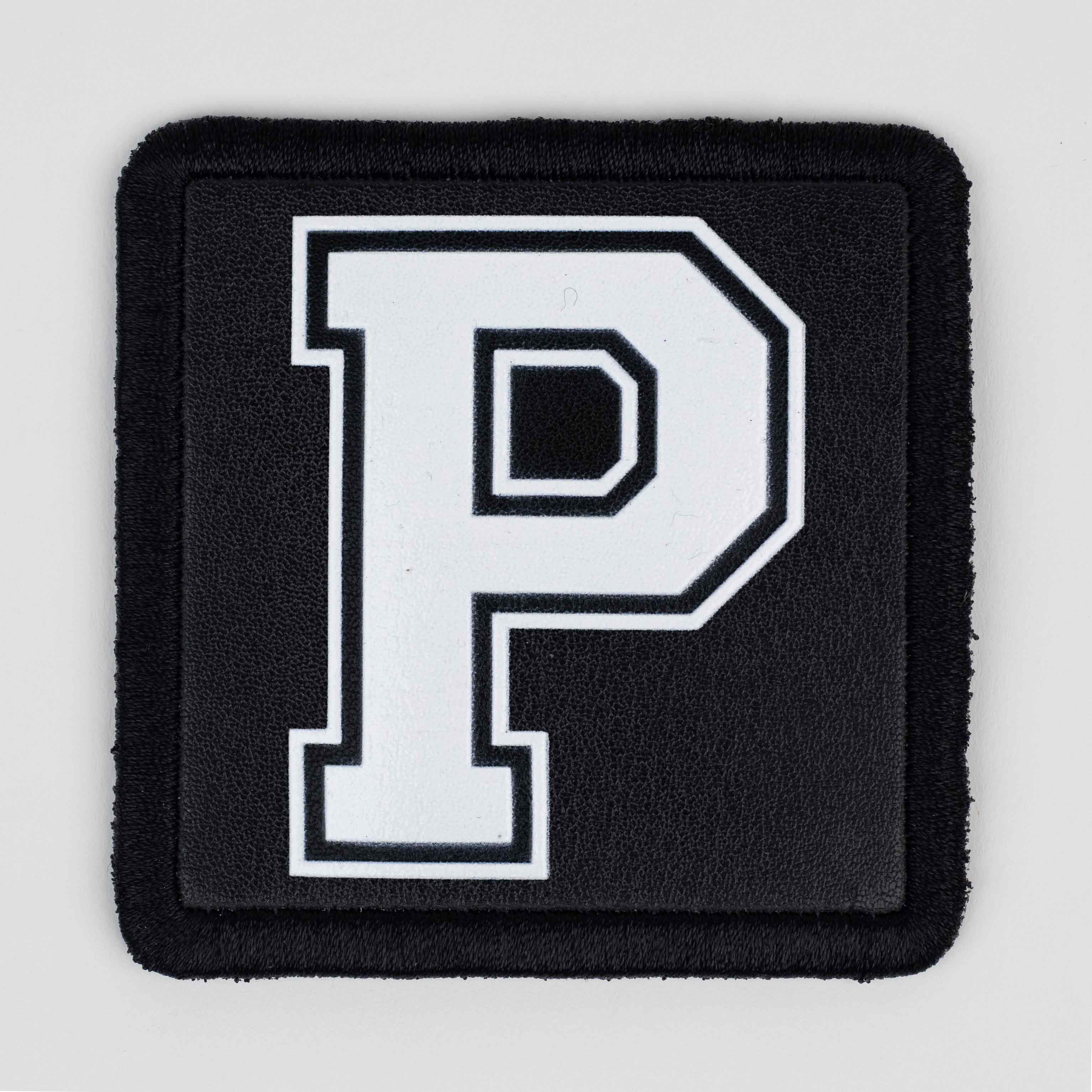 Letter Series - P Letter Black Patch